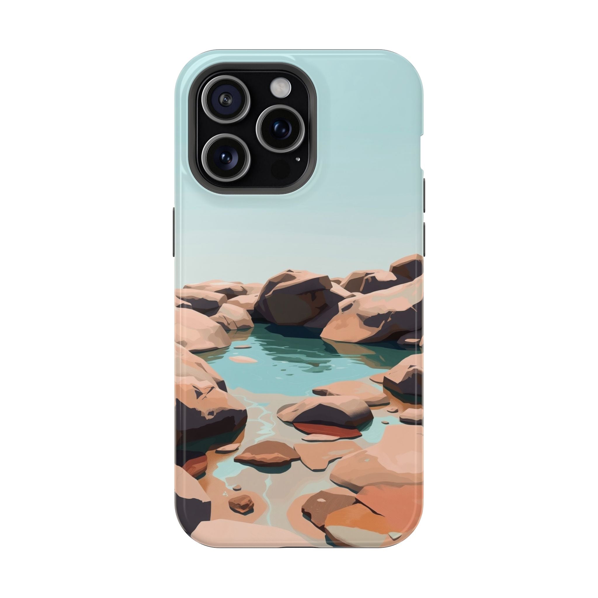iPhone Tidal Pool Oil Painting Impressionist Slim iPhone Everyday · iPhone Case