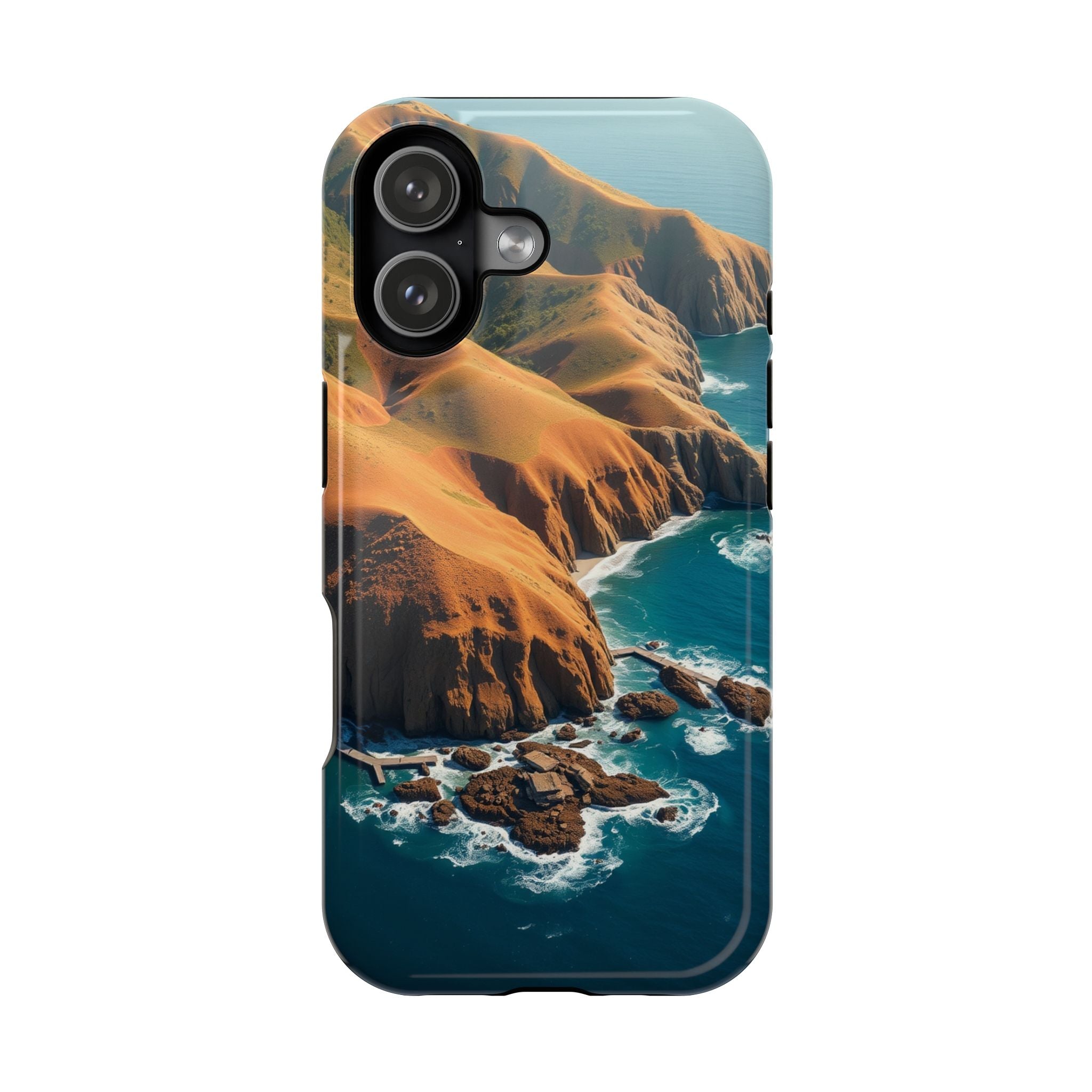 iPhone Mustard And Rust Hibiscus Coast Slim Everyday Designer Case · iPhone Case