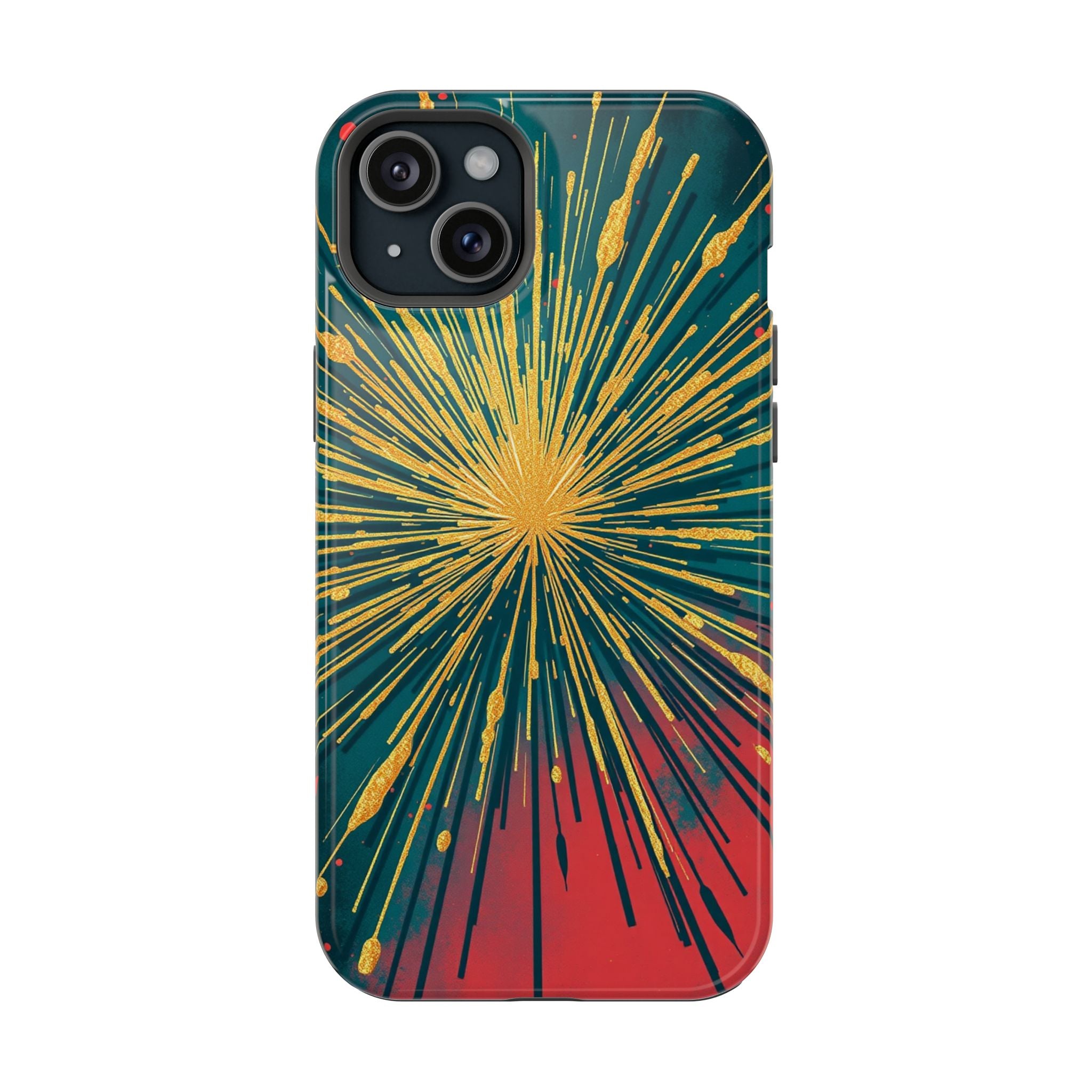 iPhone Gold Foil Burst Dark Gothic Ink Slim Everyday Designer Case · iPhone Case