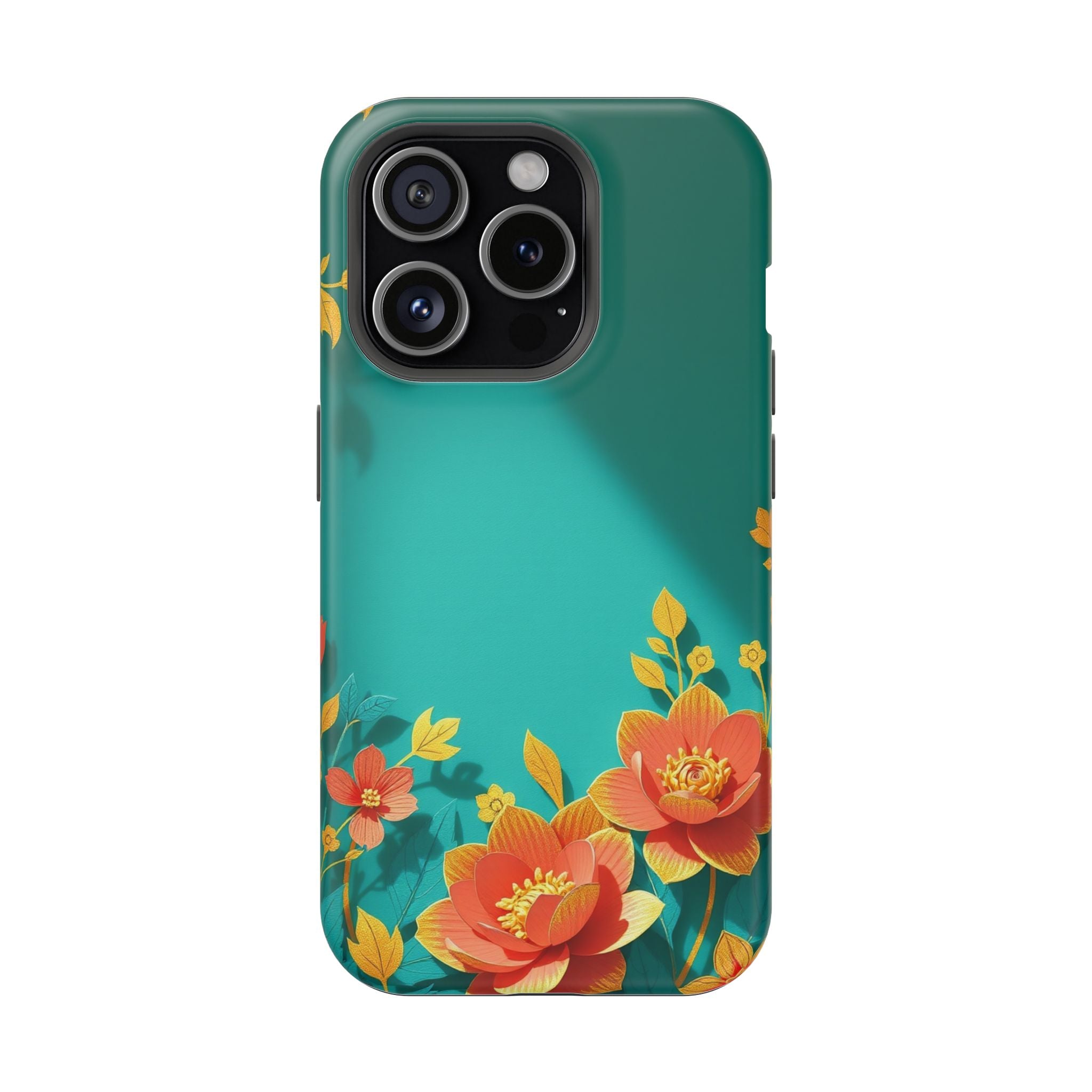 iPhone Floral Gold Foil Paper Cut Art Slim Everyday Designer Case · iPhone Case