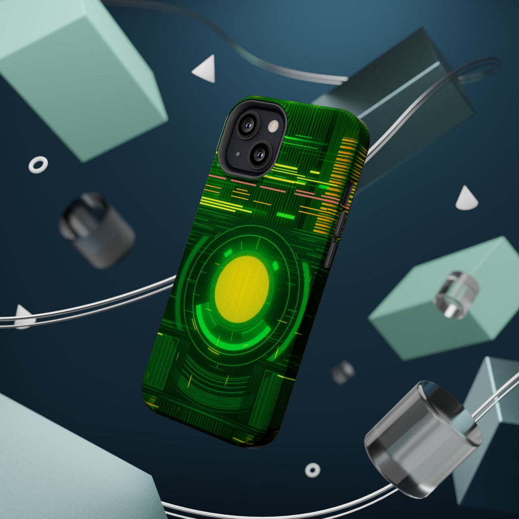 iPhone Emerald Green And Gold VHS Static Slim Everyday Designer Case · iPhone Ca