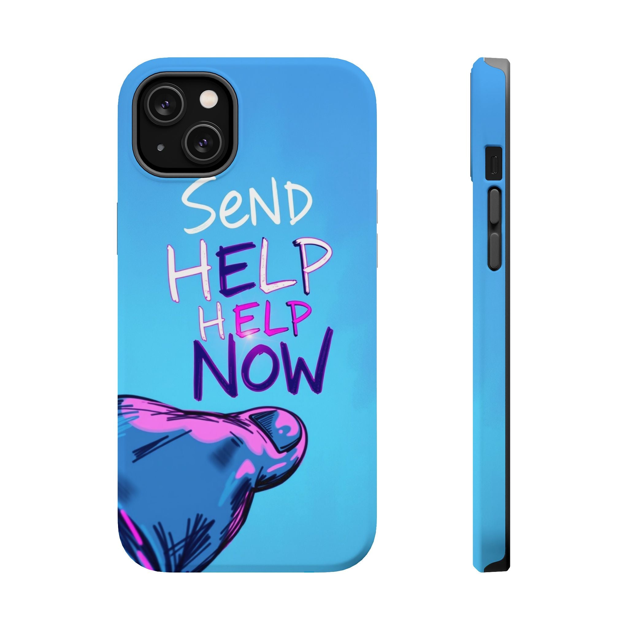 iPhone Radiant Send Help Now Design Slim Everyday Designer Case · iPhone Case