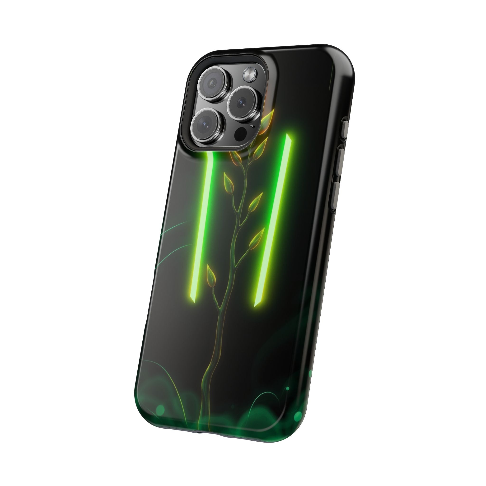 iPhone Emerald Green And Gold Minimalist Stem Slim iPhone Everyday · iPhone Case