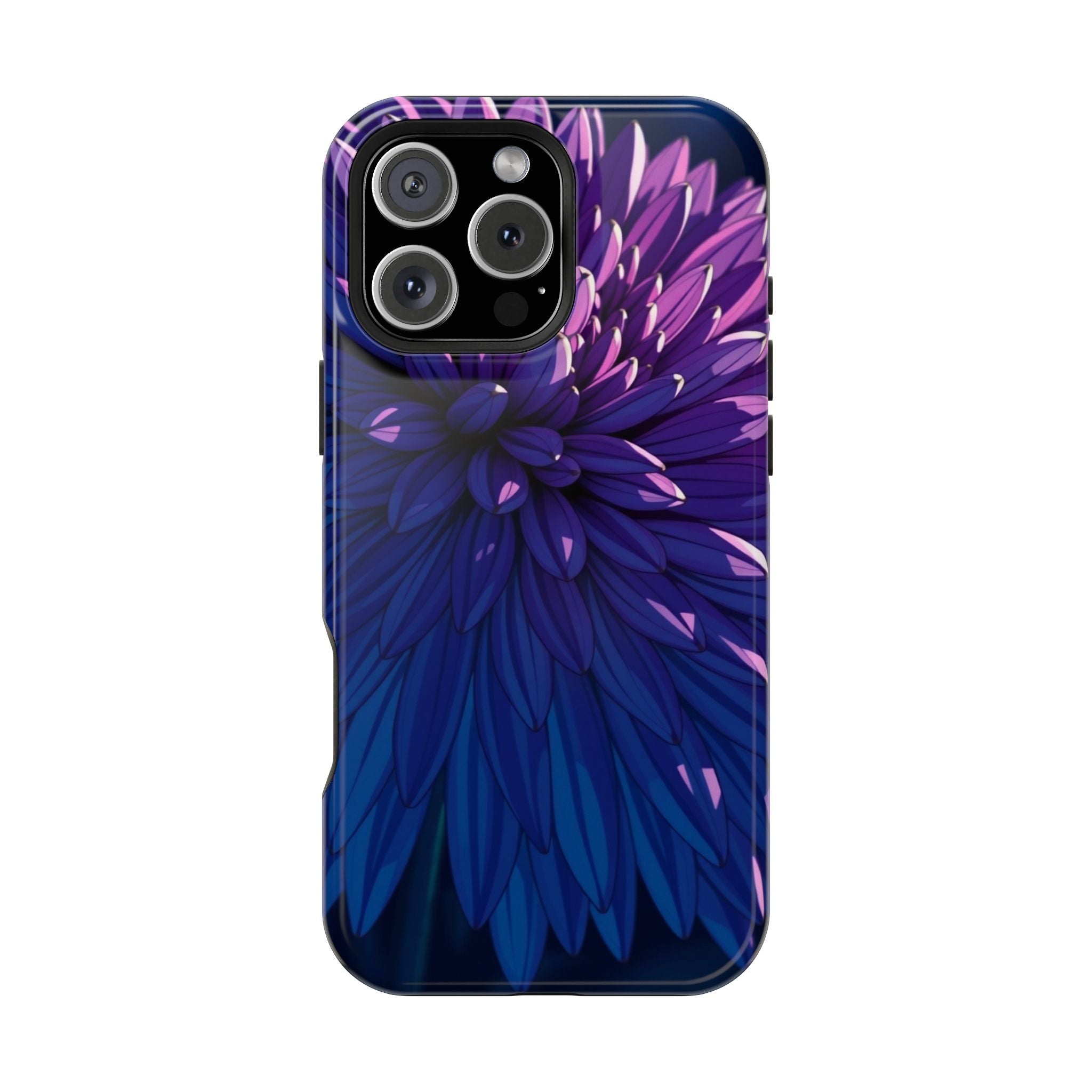 iPhone Indigo And Violet Chrysanthemum Classic Soft iPhone Finish · iPhone Case