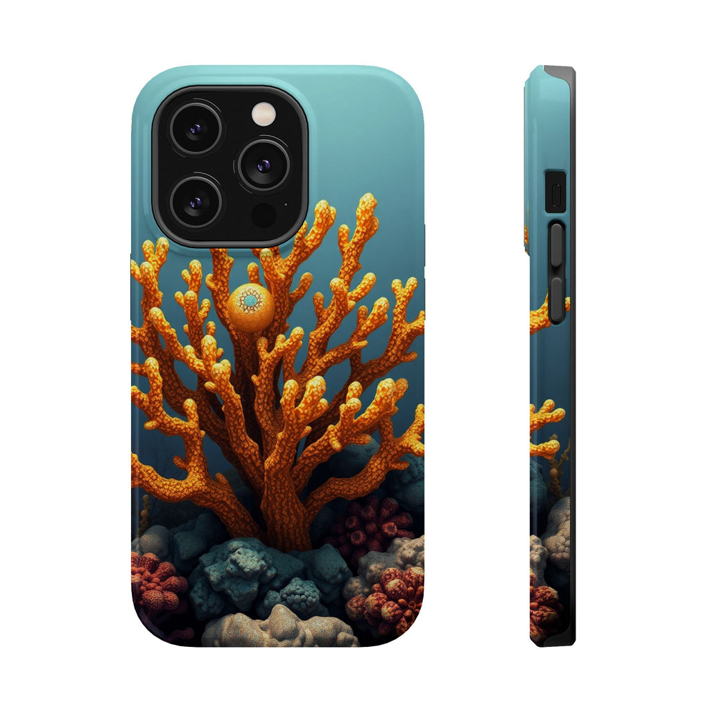 iPhone Mustard And Rust Coral Reef Life Slim Everyday iPhone Designer · iPhone C