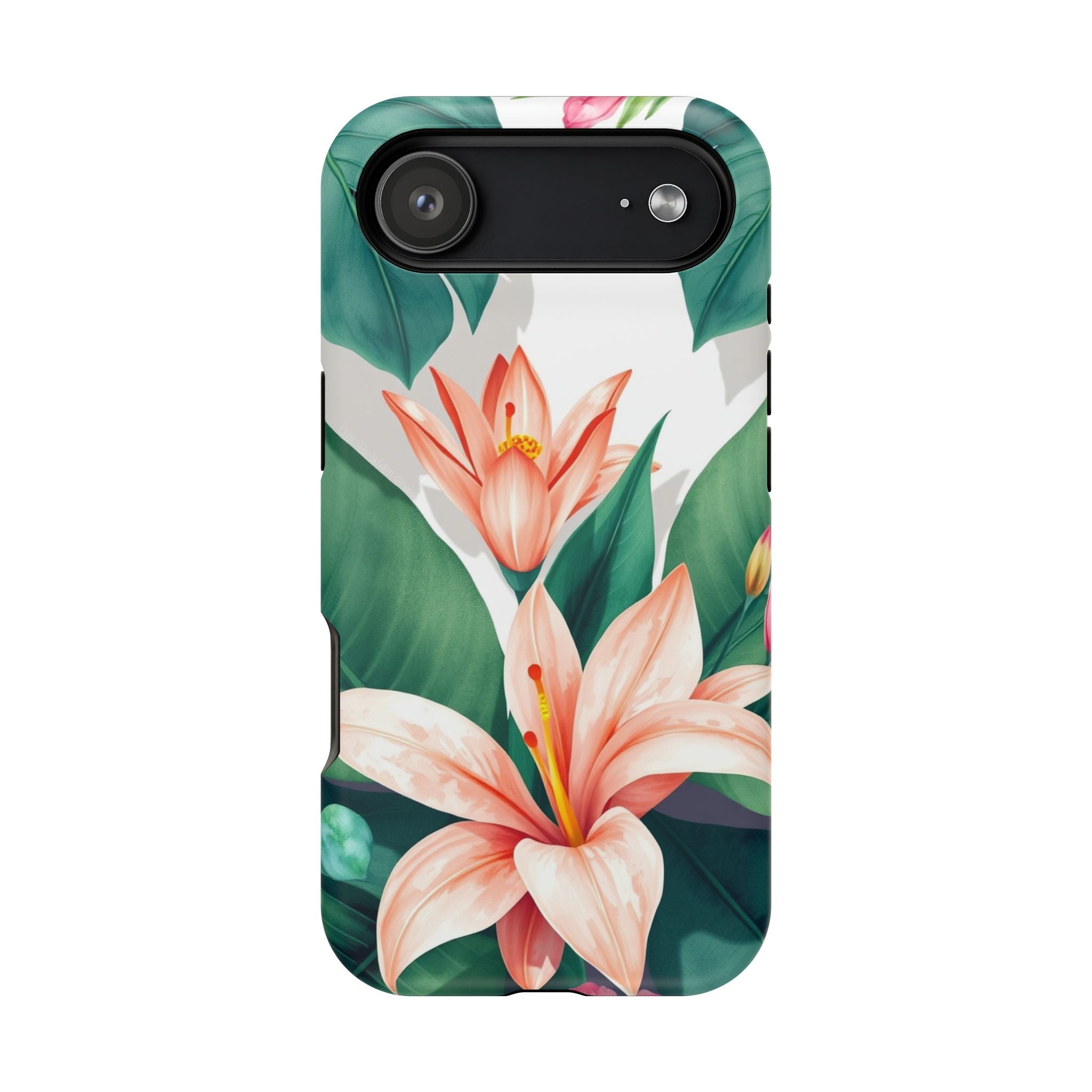 iPhone Tropical Bloom Sage And Ivory Slim Snap Case Gal · iPhone Case