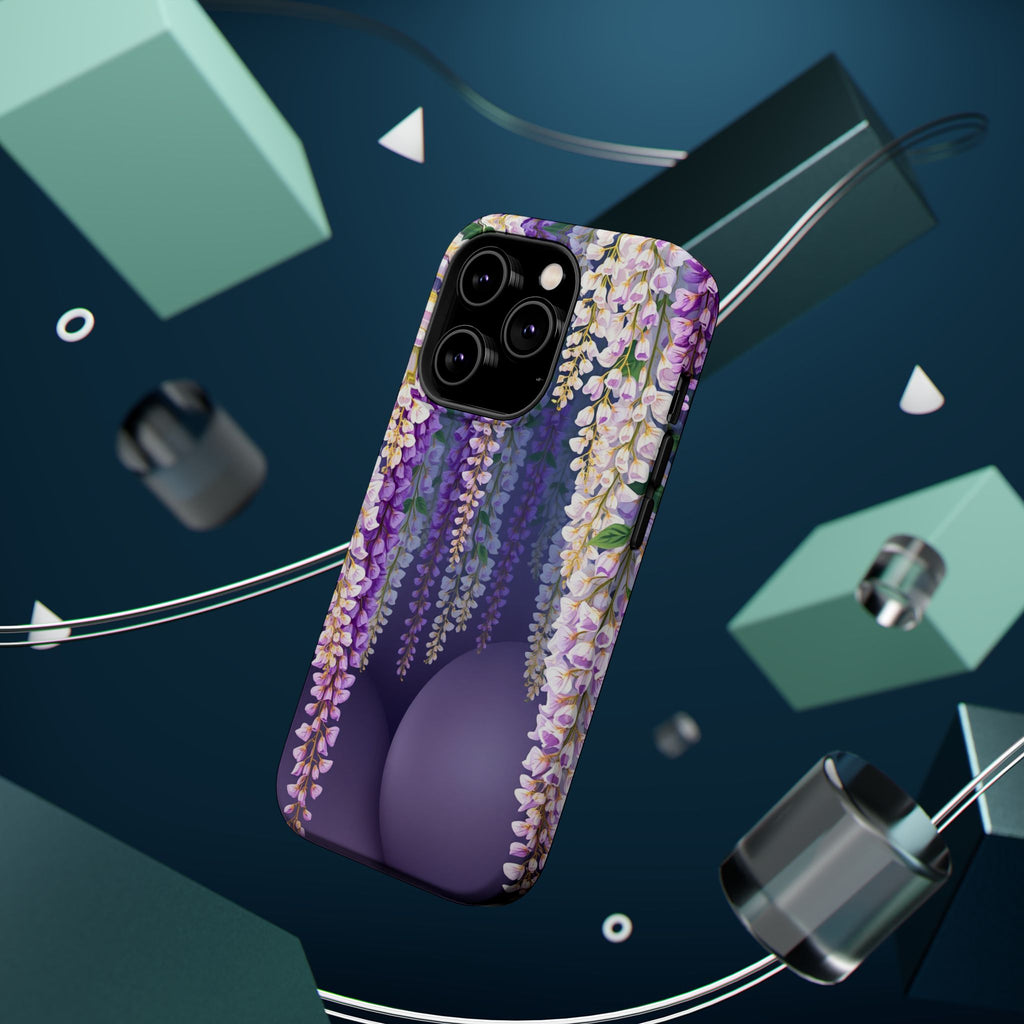 iPhone Mint And Blush Wisteria Cascade Slim Everyday Designer Case · iPhone Case