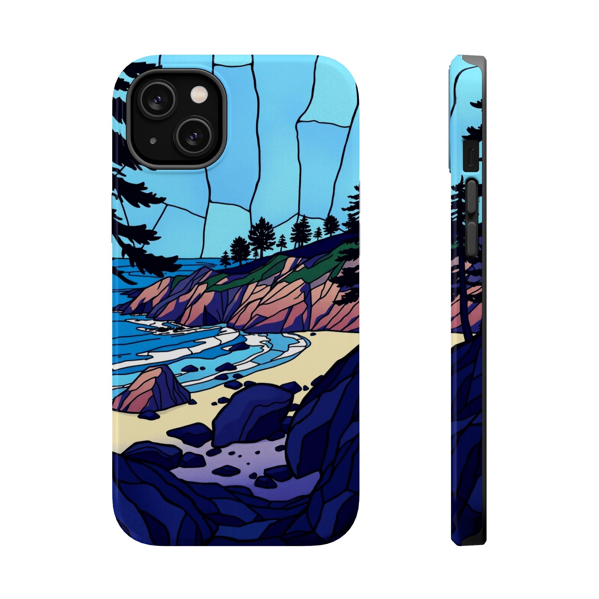 iPhone Indigo And Violet Pebble Beach Slim Everyday iPhone 11 Designer · iPhone