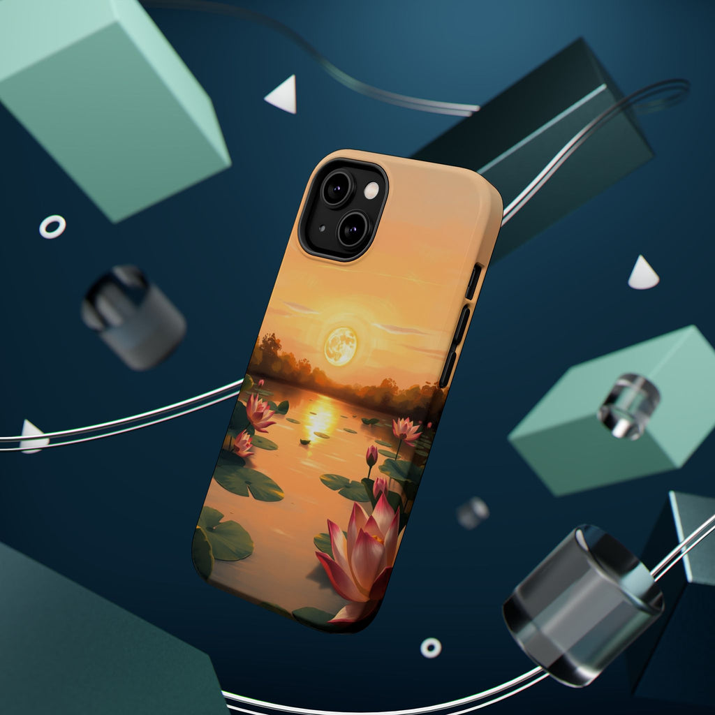 iPhone Lotus Pond Oil Painting Impressionist Slim iPhone Everyday · iPhone Case