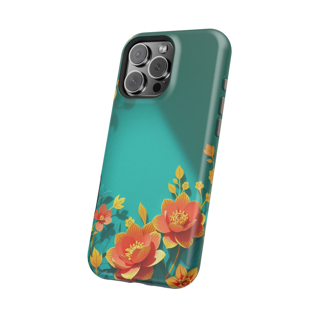 iPhone Floral Gold Foil Paper Cut Art Slim Everyday Designer Case · iPhone Case