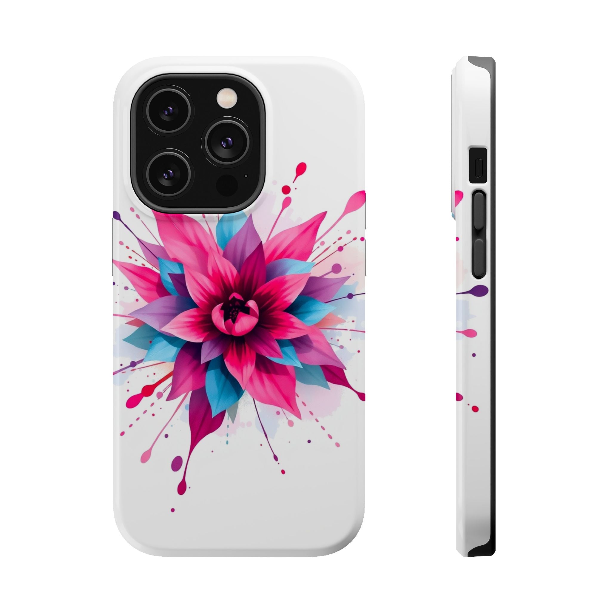 iPhone Floral Watercolor Splash Electric Art Slim iPhone Everyday · iPhone Case