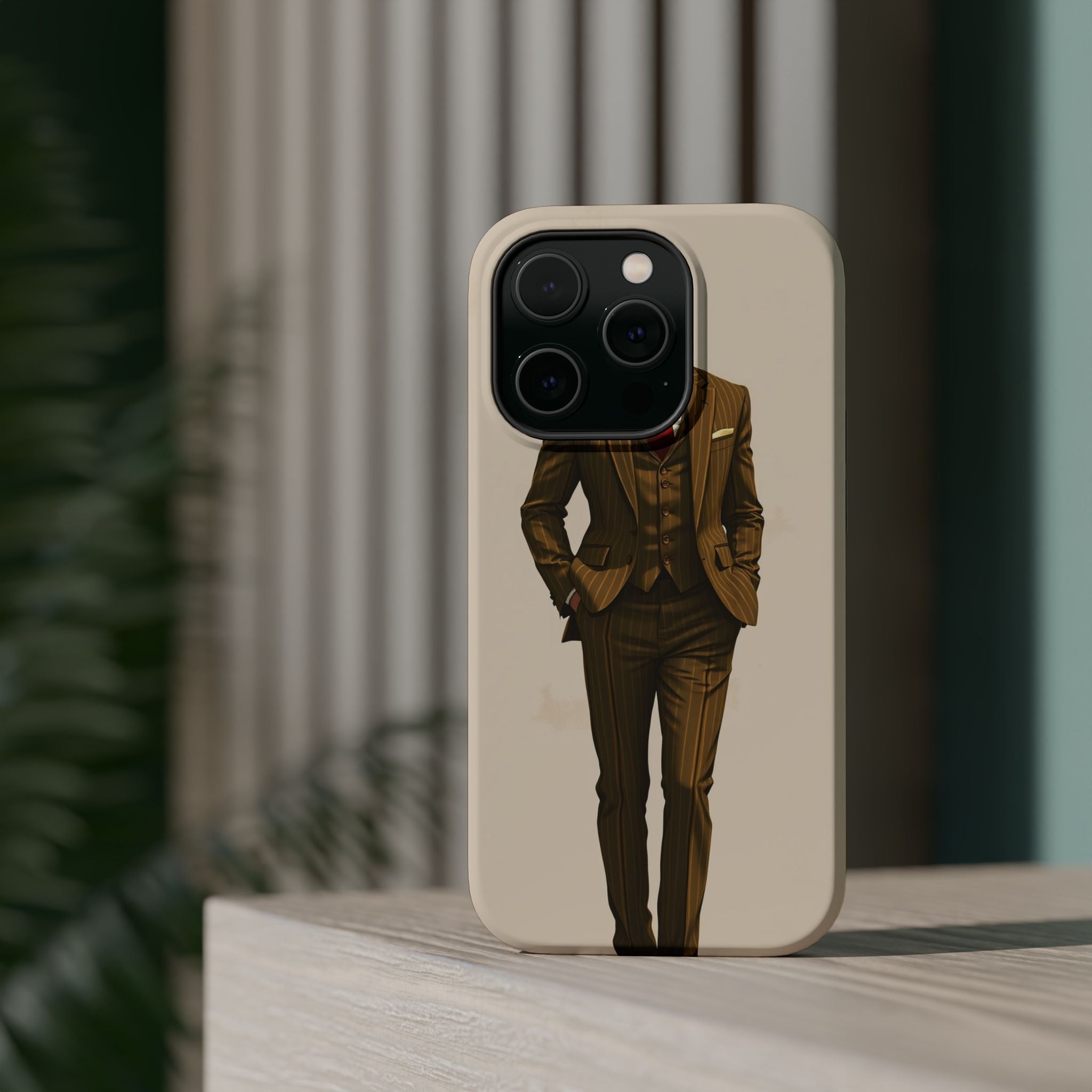 iPhone Pinstripe Suit Grunge Distressed Slim Everyday Designer Case · iPhone Cas