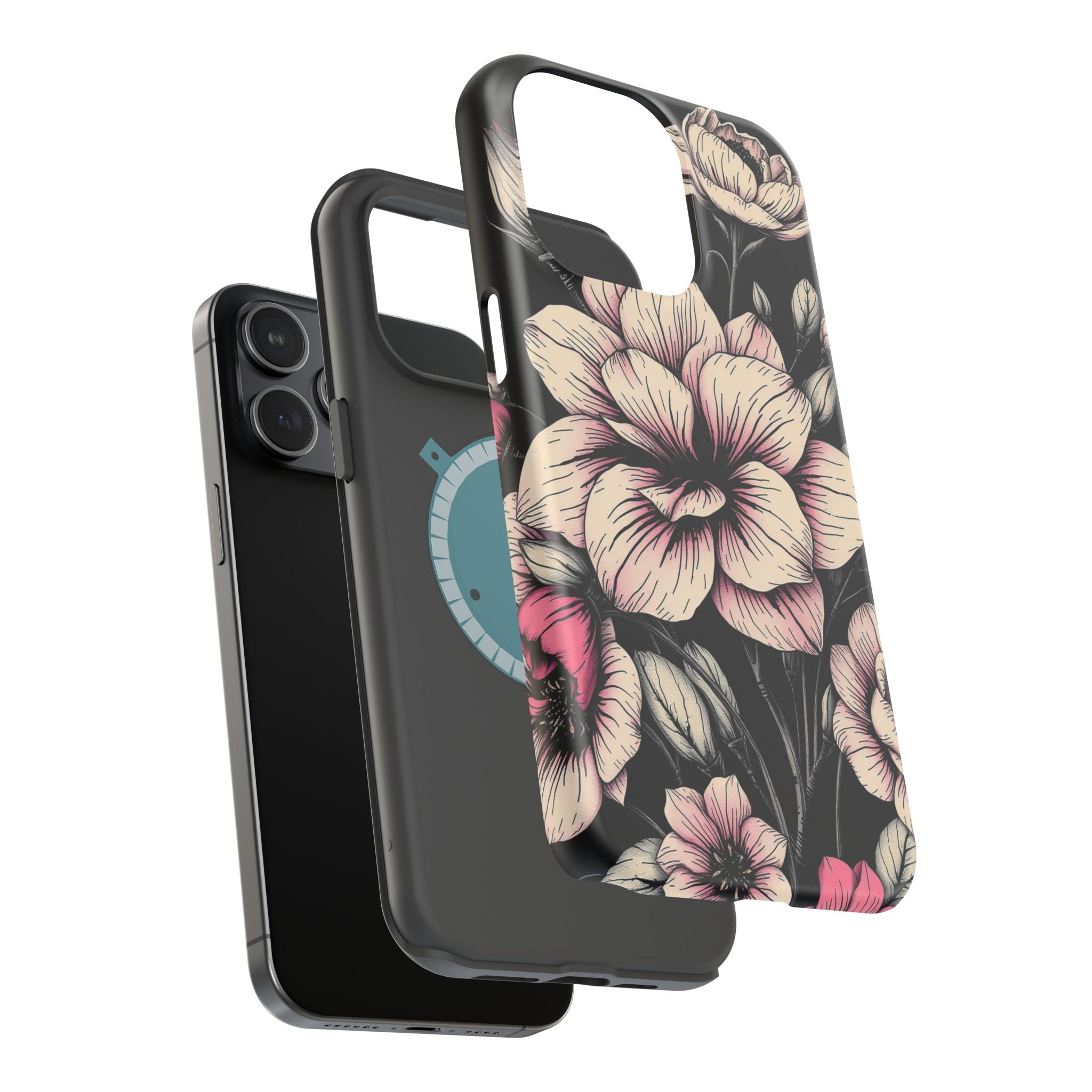 iPhone Floral Dark Academia Gothic Ink Slim Everyday Designer Case · iPhone Case