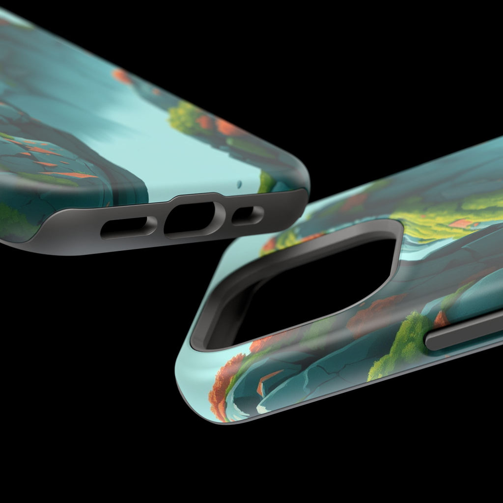 iPhone Moss Covered Rocks Oil Painting Impressionist iPhone Slim · iPhone Case