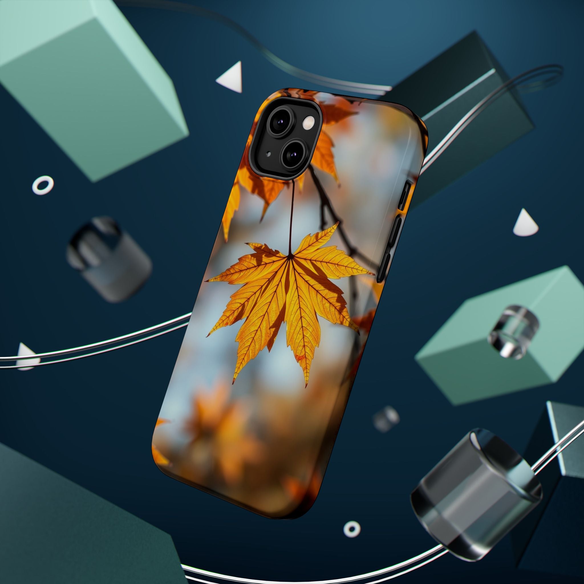 iPhone Mustard And Rust Autumn Maple Slim Everyday Designer Case · iPhone Case