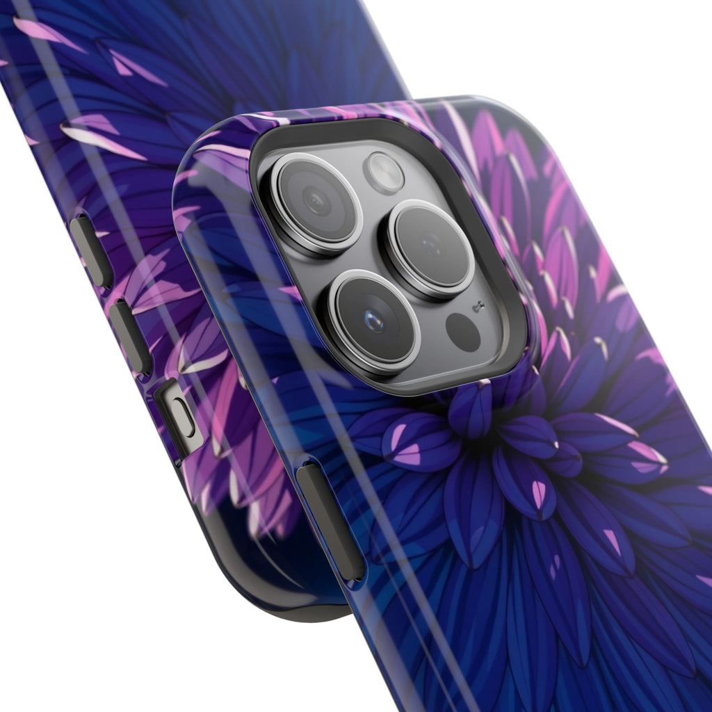 iPhone Indigo And Violet Chrysanthemum Classic Soft iPhone Finish · iPhone Case