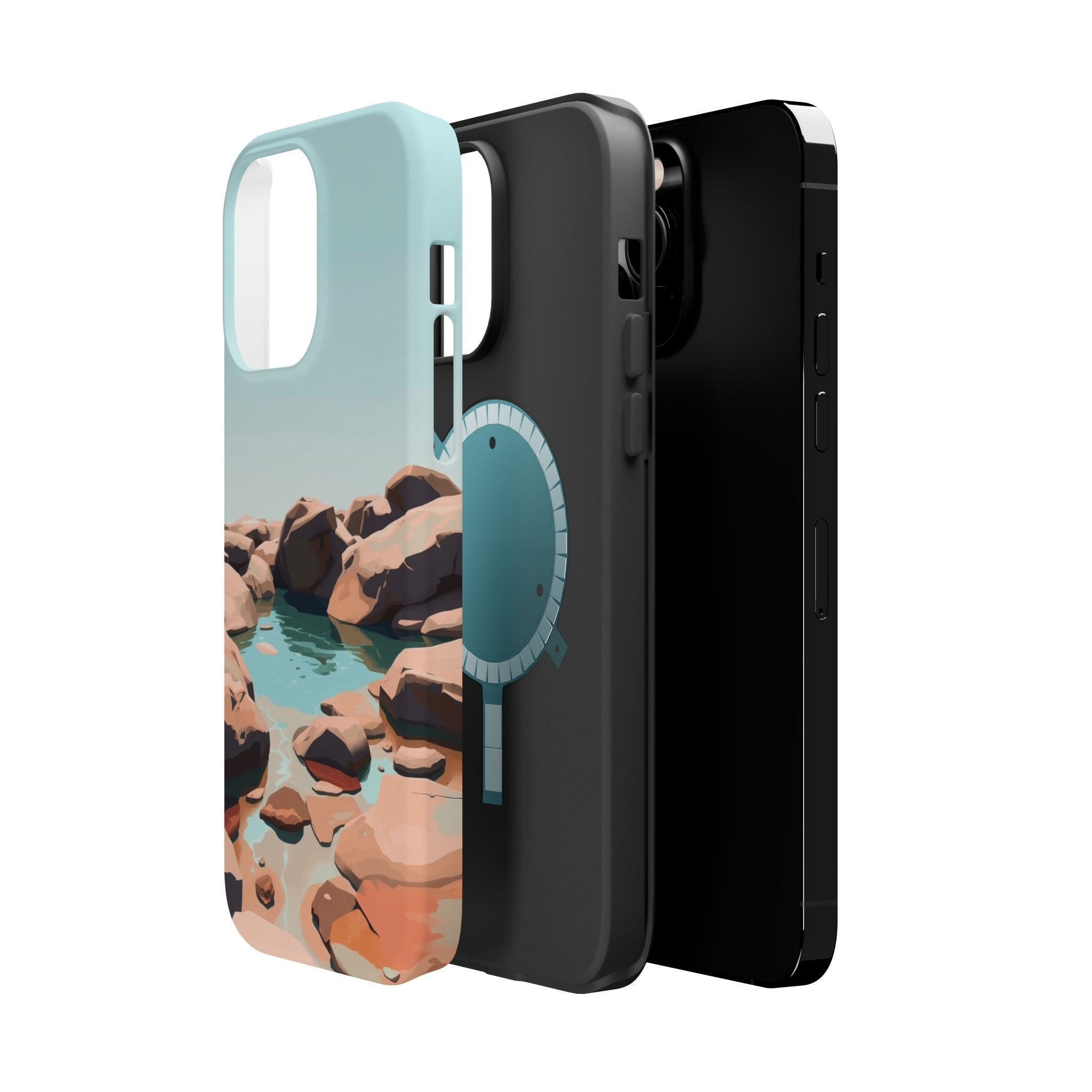 iPhone Tidal Pool Oil Painting Impressionist Slim iPhone Everyday · iPhone Case