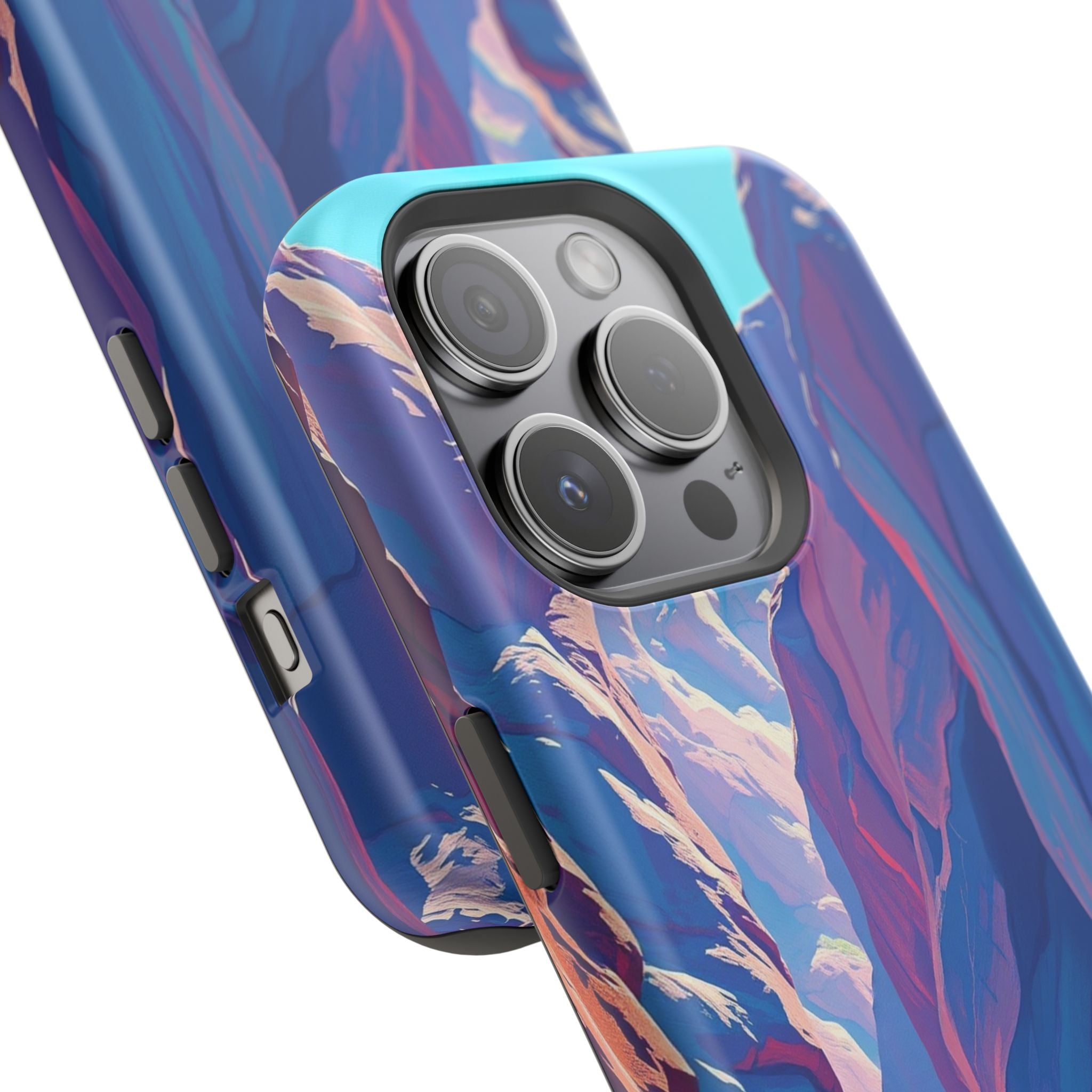 iPhone Cyan And Magenta Canyon Wall Slim Everyday Designer Case · iPhone Case