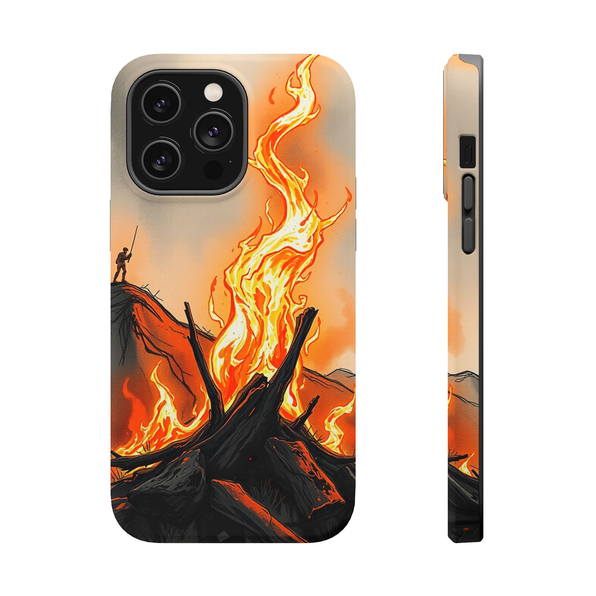 iPhone Wildfire Glow Hand-Drawn Sketch Slim Everyday Designer Case · iPhone Case