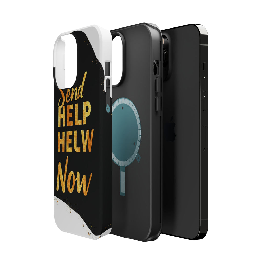 iPhone Send Help Now Enchanted Art Bold Modern Everyday Snap Case · iPhone Case
