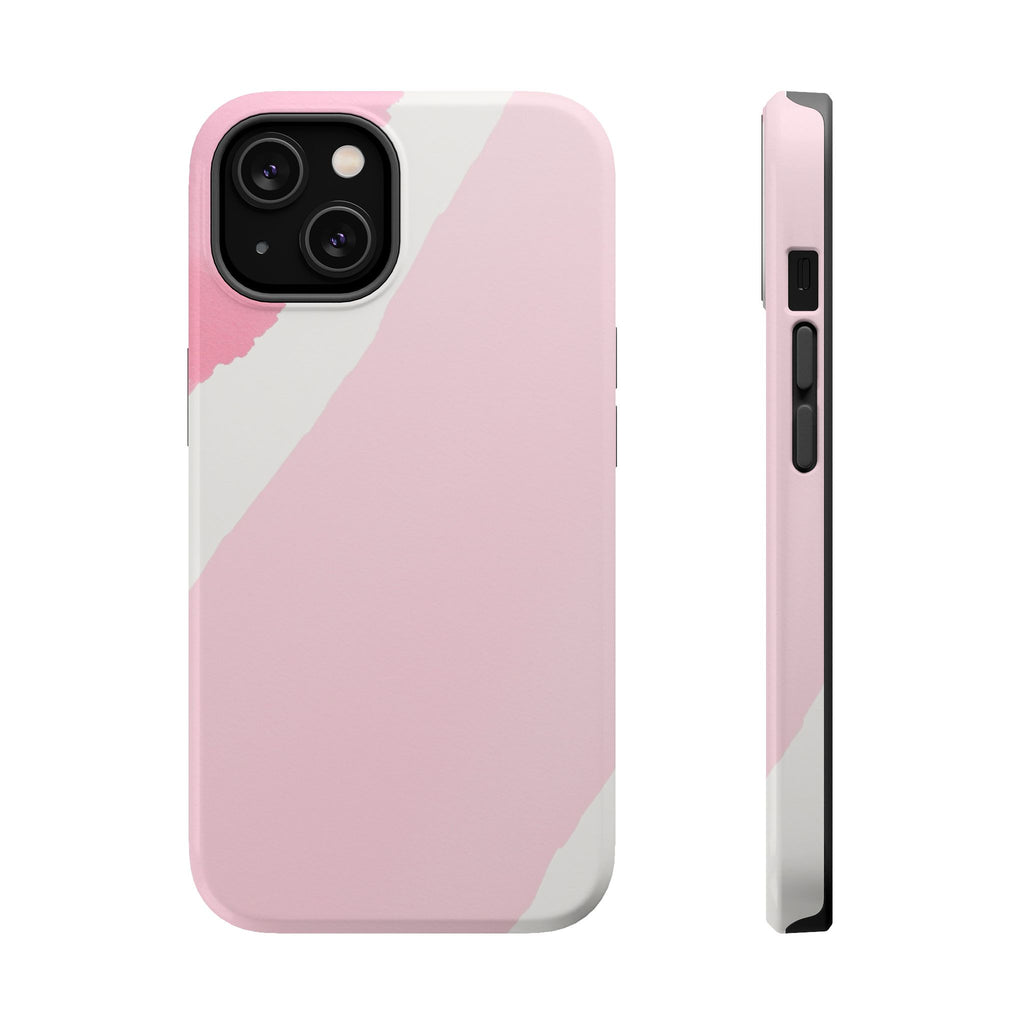 iPhone Rose Pink And Cream Calligraphic Stroke Soft iPhone Finish · iPhone Case