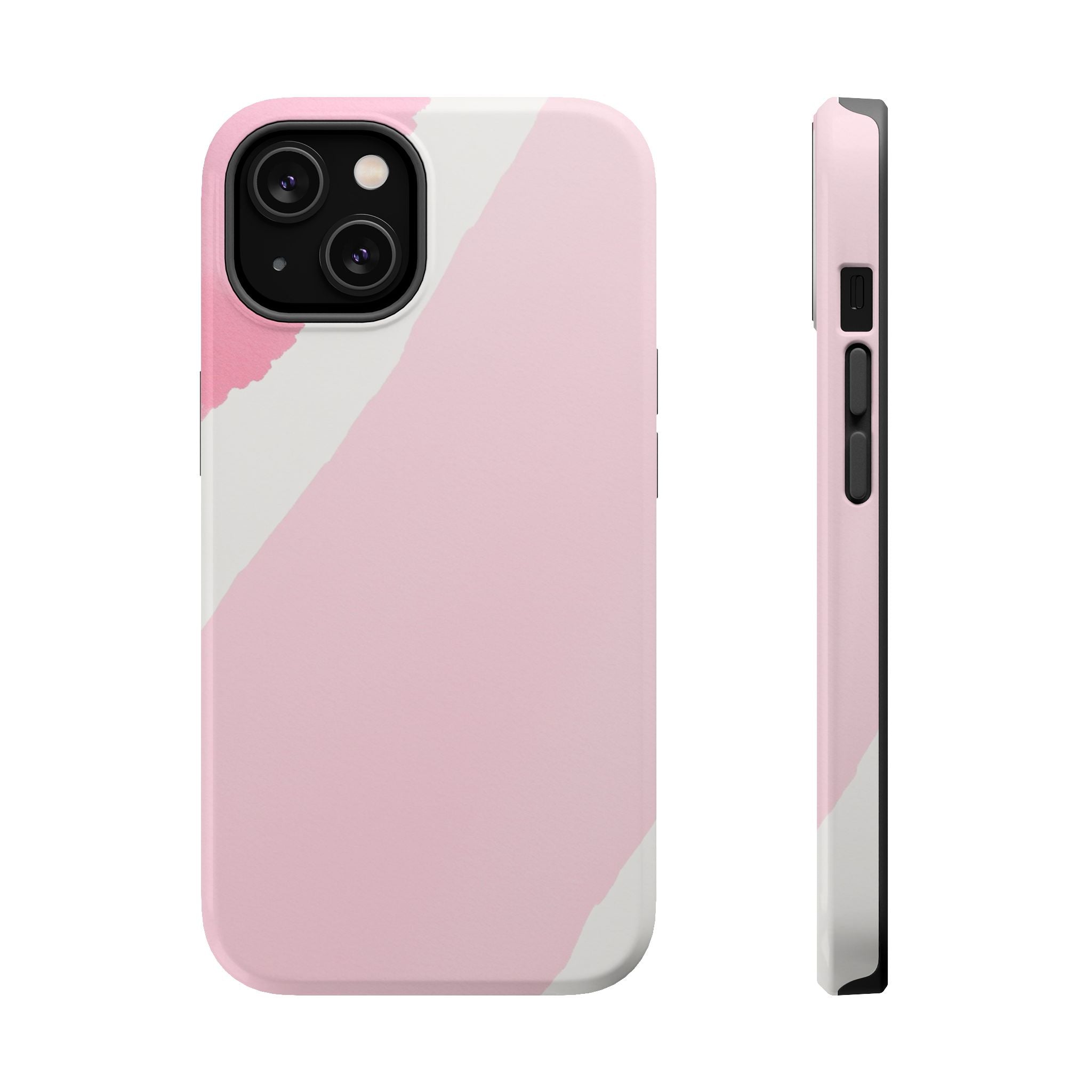 iPhone Rose Pink And Cream Calligraphic Stroke Soft iPhone Finish · iPhone Case