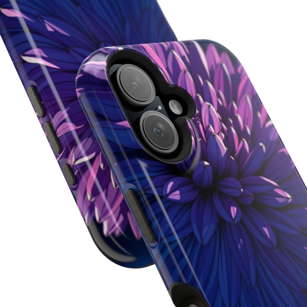 iPhone Indigo And Violet Chrysanthemum Classic Soft iPhone Finish · iPhone Case