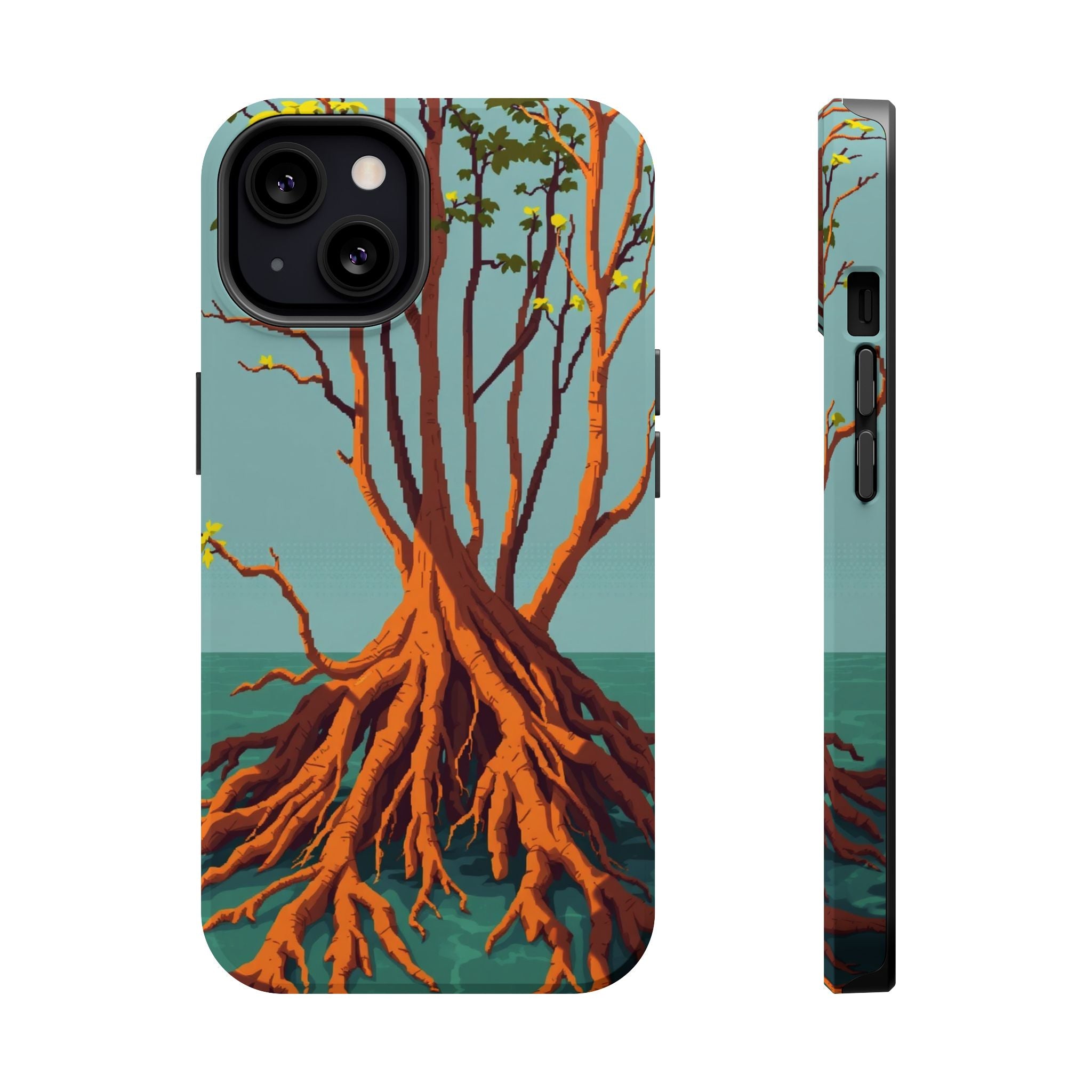 iPhone Mustard And Rust Mangrove Roots Slim Everyday iPhone 13 Designer · iPhone