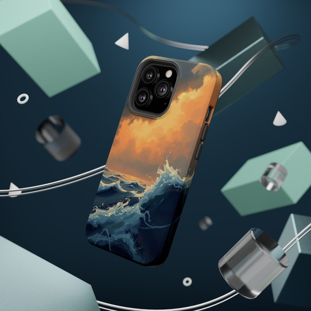 iPhone Sunset Amber And Peach Storm at Sea Slim iPhone Everyday · iPhone Case