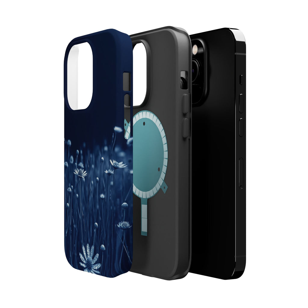 iPhone Midnight Blue And Silver Wildflower Field Clean iPhone Minimal · iPhone C