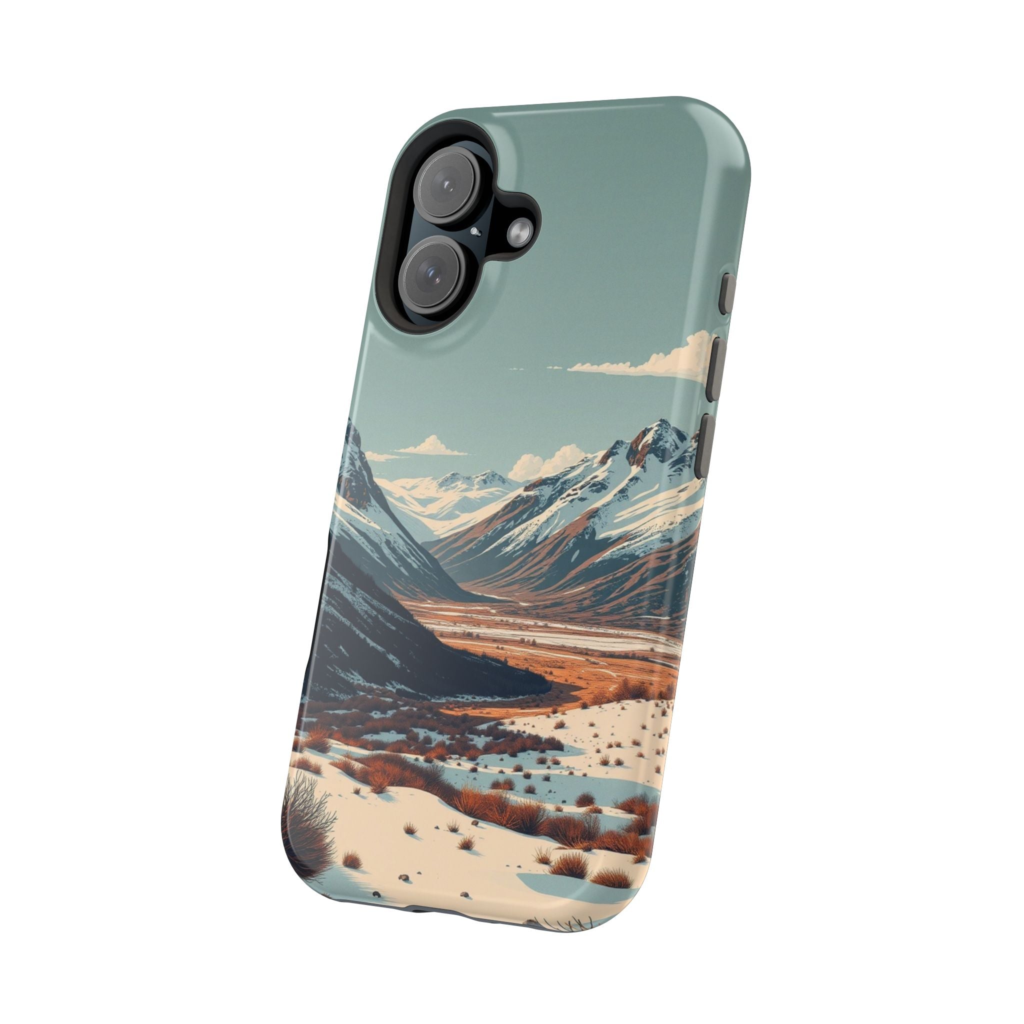 iPhone Serene Tundra Expanse Design Slim Everyday Designer Case · iPhone Case
