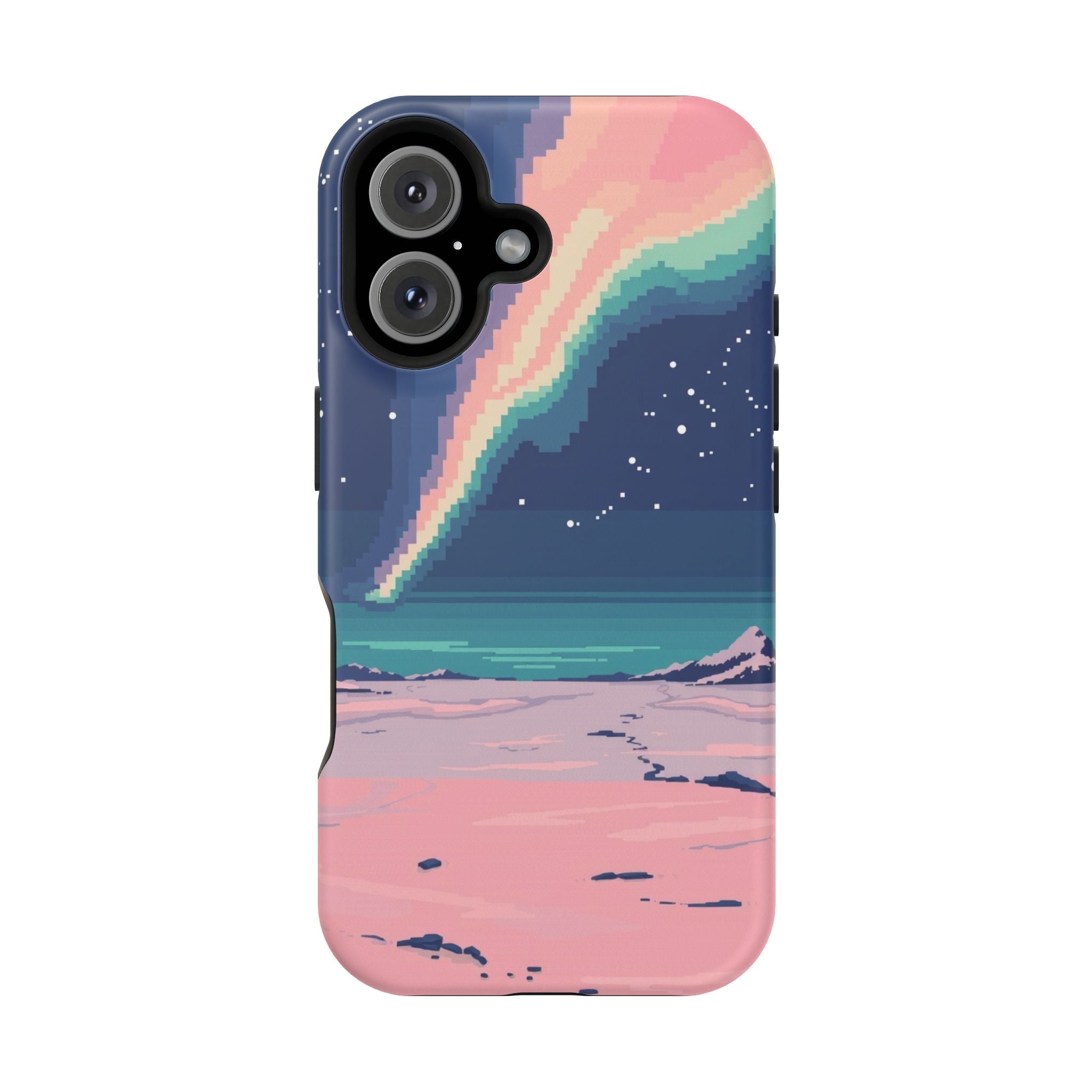 iPhone Mint And Blush Northern Lights Slim Everyday Designer Case · iPhone Case