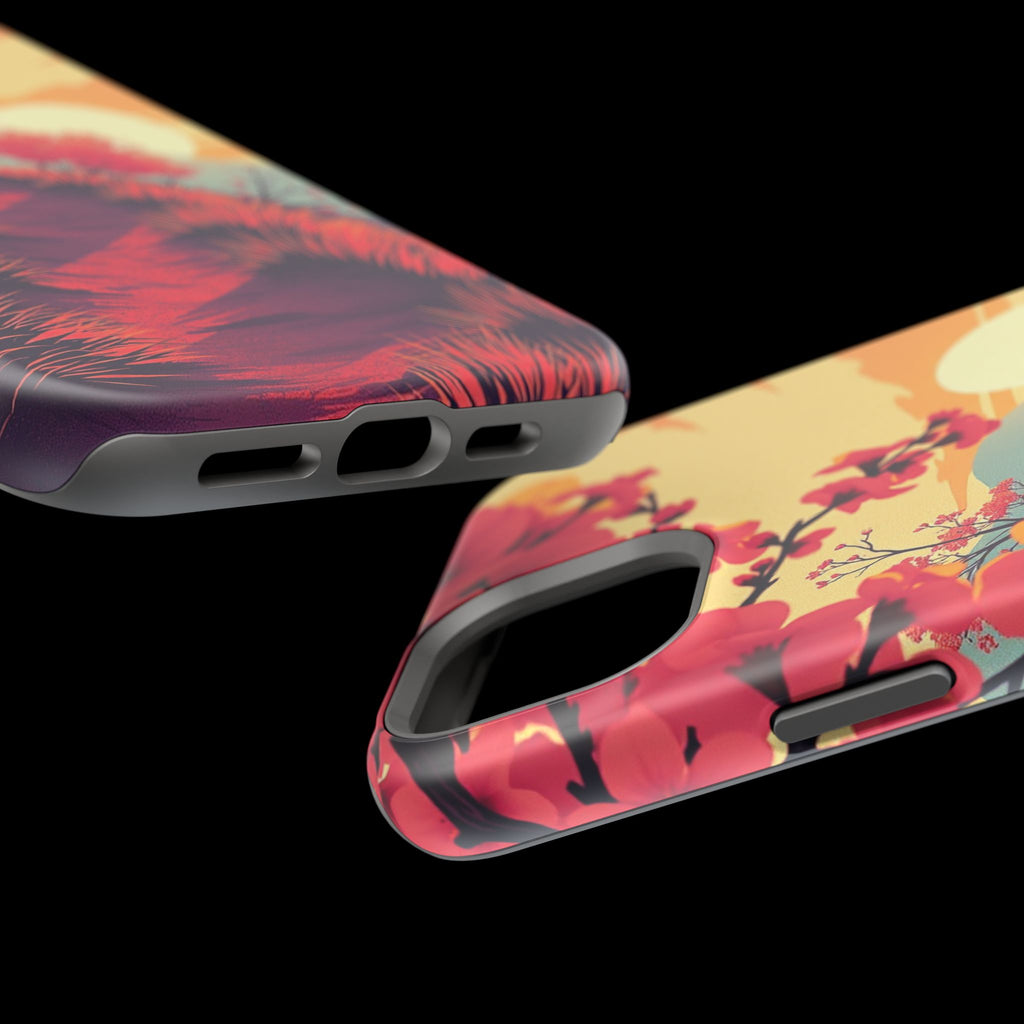 iPhone Sunset Amber And Peach Blossom Trail Soft iPhone 15 Finish · iPhone Case