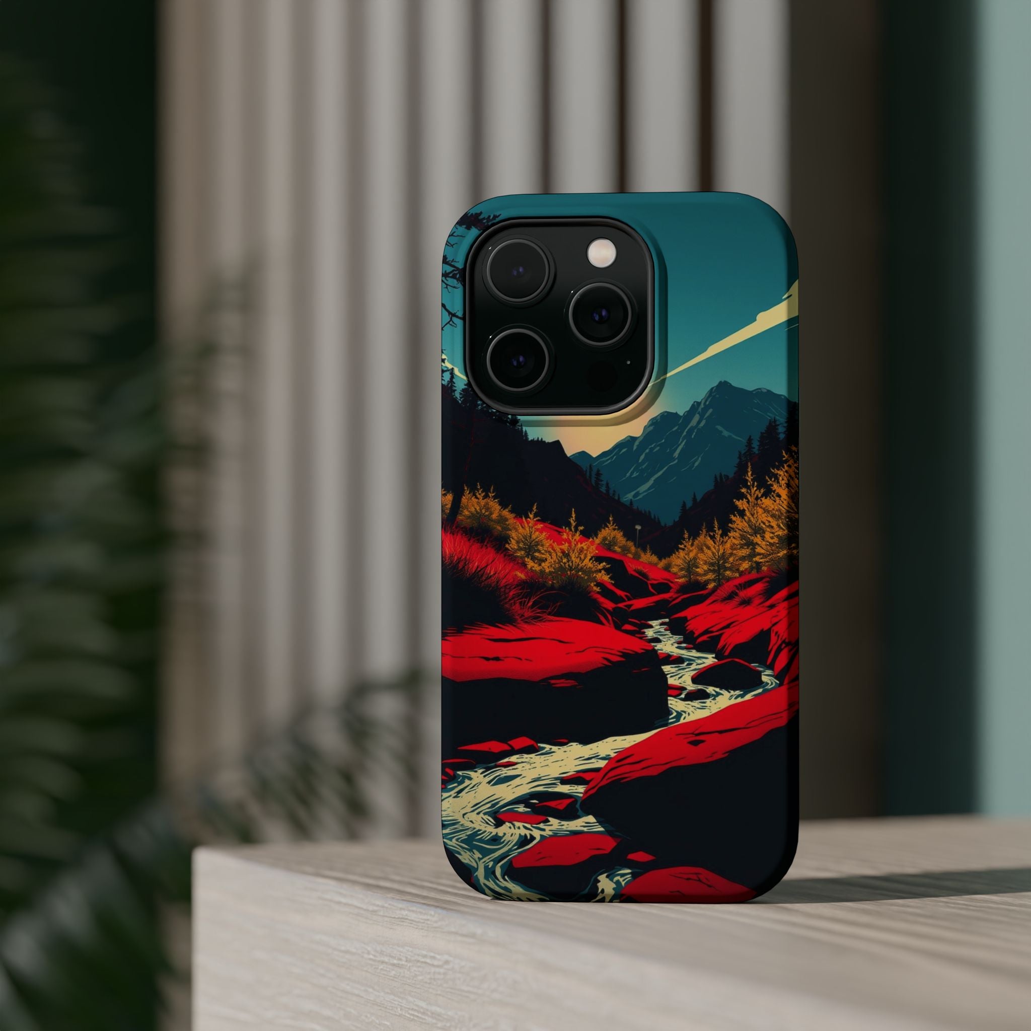 iPhone Earthy Spring Creek Design Bold Modern Everyday Snap Case · iPhone Case