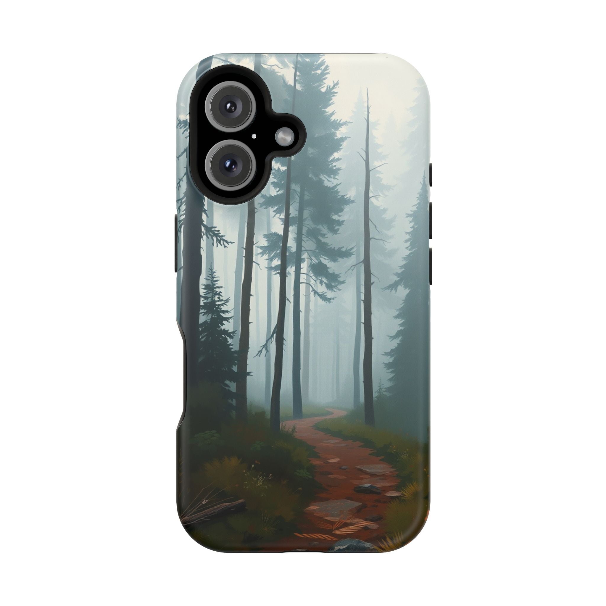 iPhone Serene Misty Forest Path Design Slim Everyday Designer Case · iPhone Case