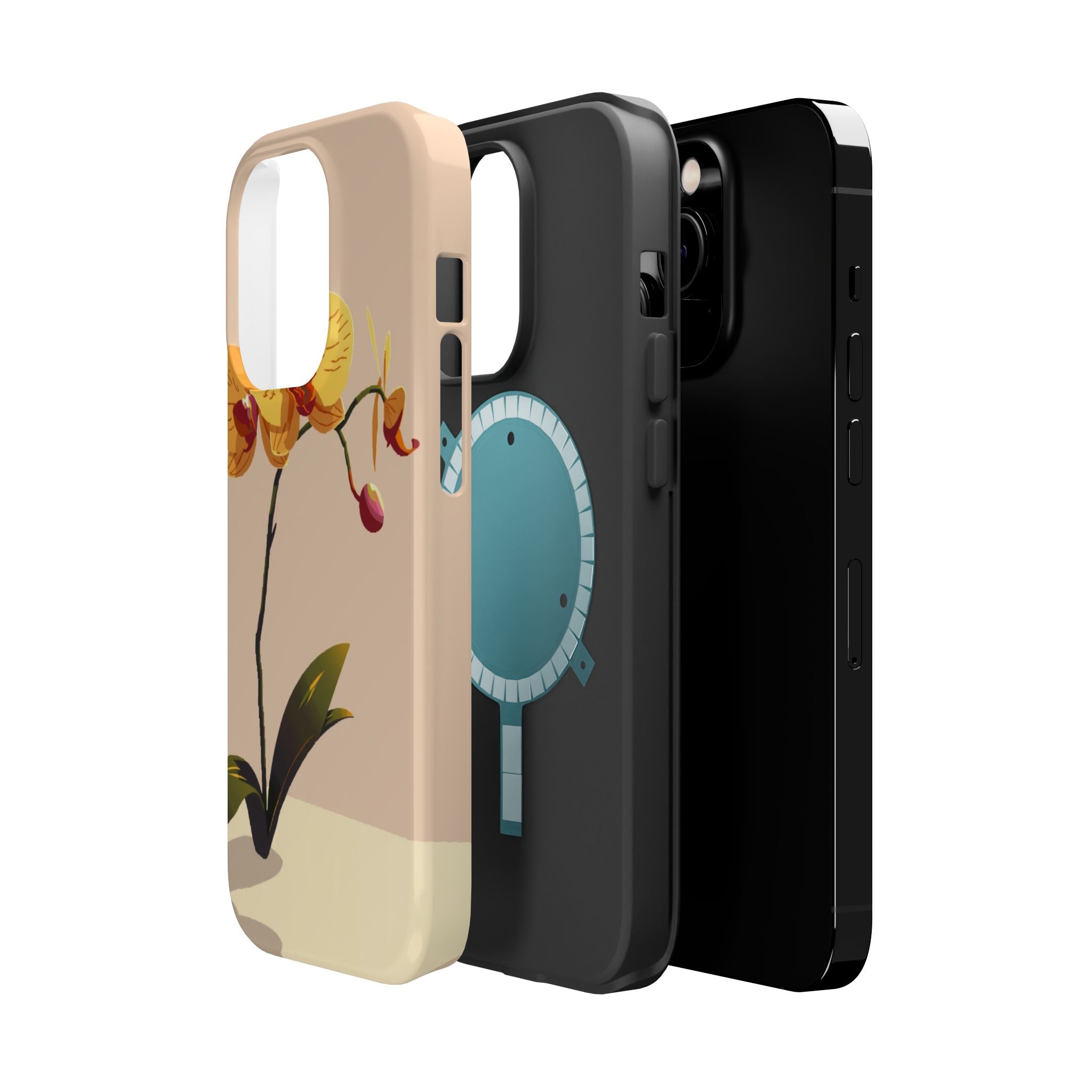 iPhone Orchid Study Pixel Art -Bit Bold Modern Everyday Snap Case · iPhone Case
