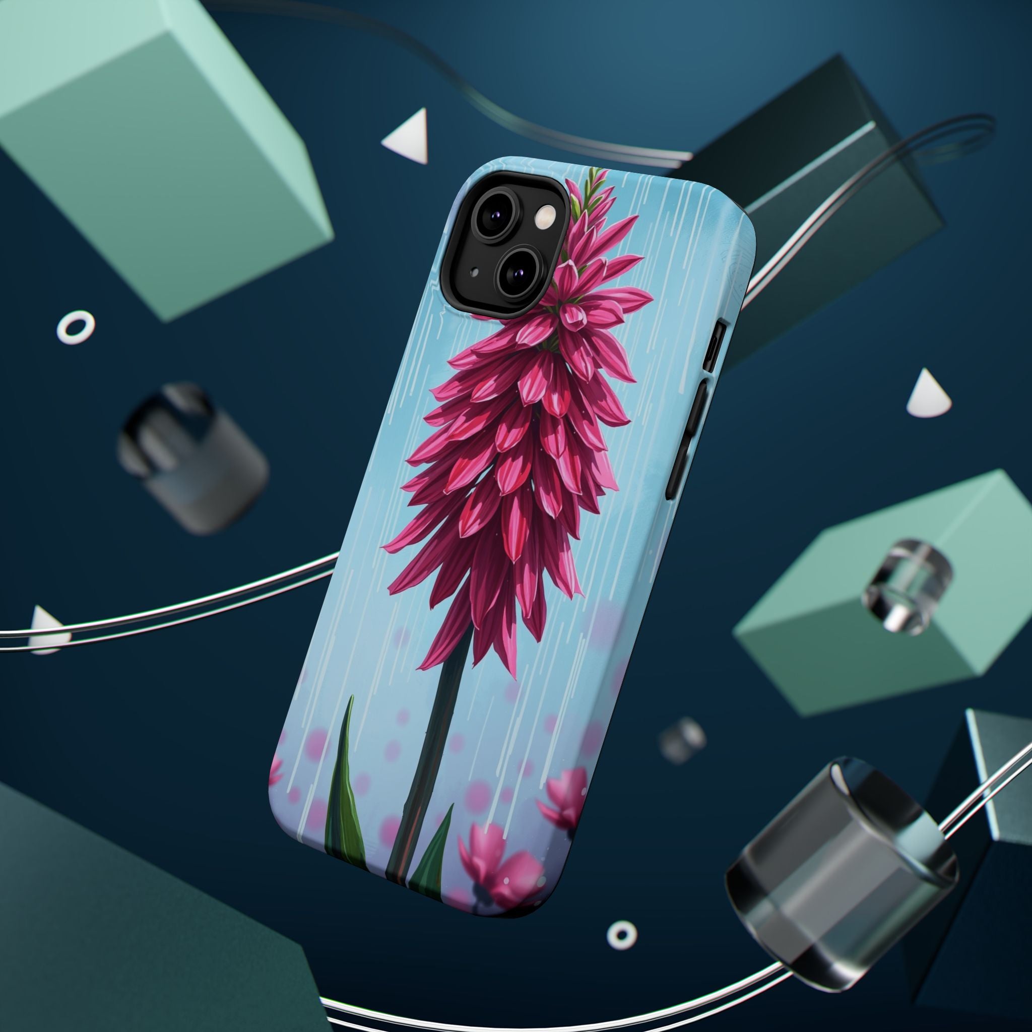 iPhone Cyan And Magenta Spring Shower Bloom Slim iPhone Everyday · iPhone Case