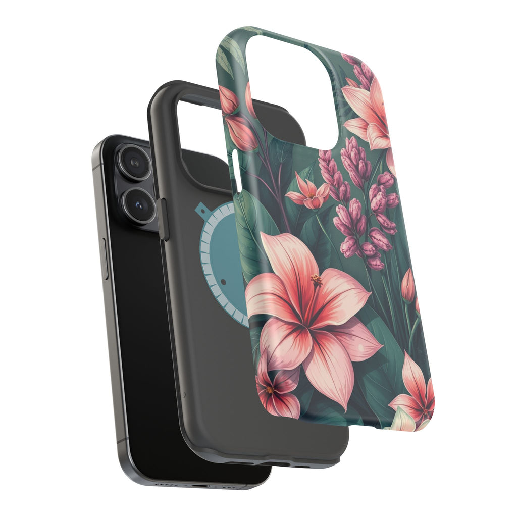 iPhone Mint And Blush Jungle Floral Slim Everyday Designer Case · iPhone Case