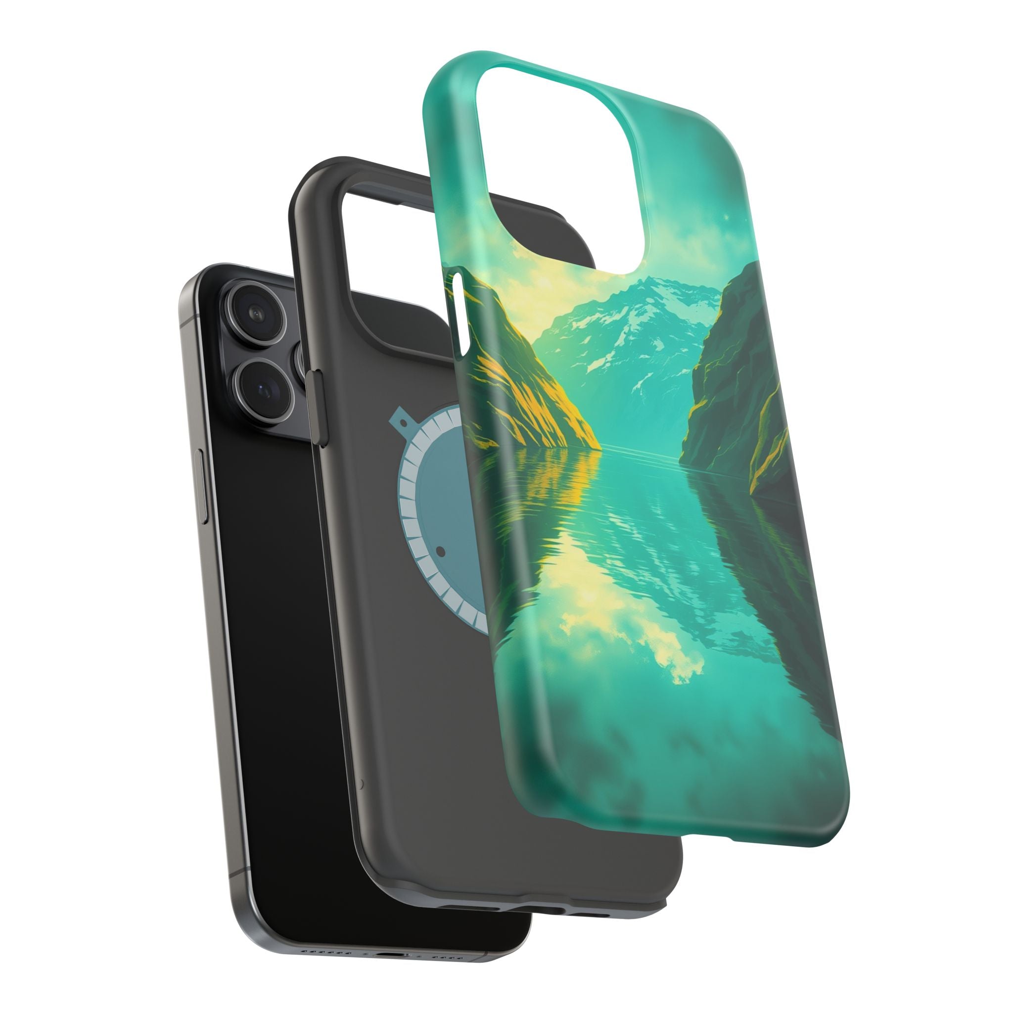 iPhone Fjord Reflection Bold Art Bold Modern Everyday Snap Case · iPhone Case