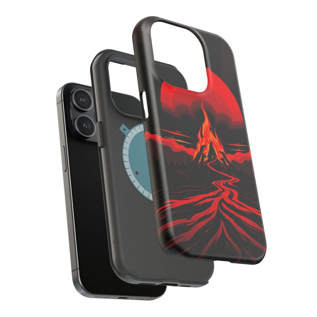 iPhone Black And Crimson Wildfire Glow Slim Everyday Designer Case · iPhone Case