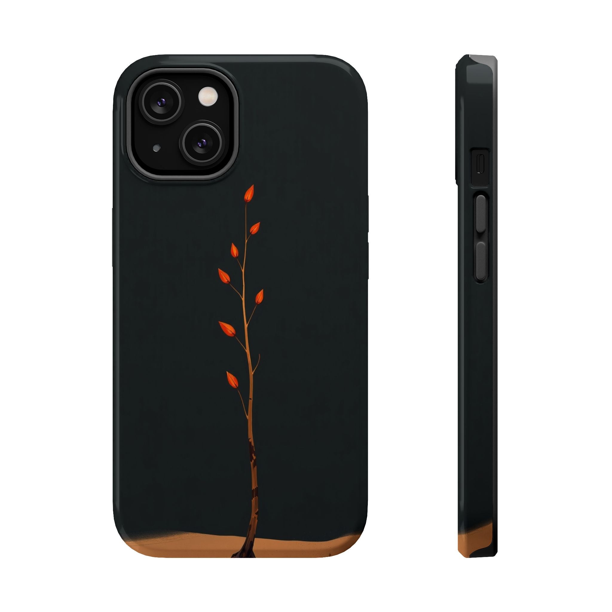 iPhone Burnt Orange And Sand Minimalist Stem Slim iPhone Everyday · iPhone Case