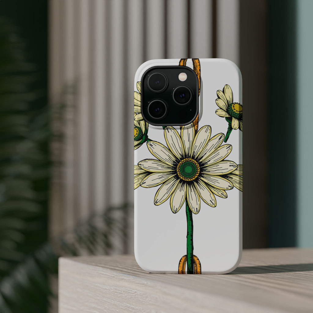 iPhone Daisy Chain Dark Gothic Ink Bold Modern Everyday Snap Case · iPhone Case
