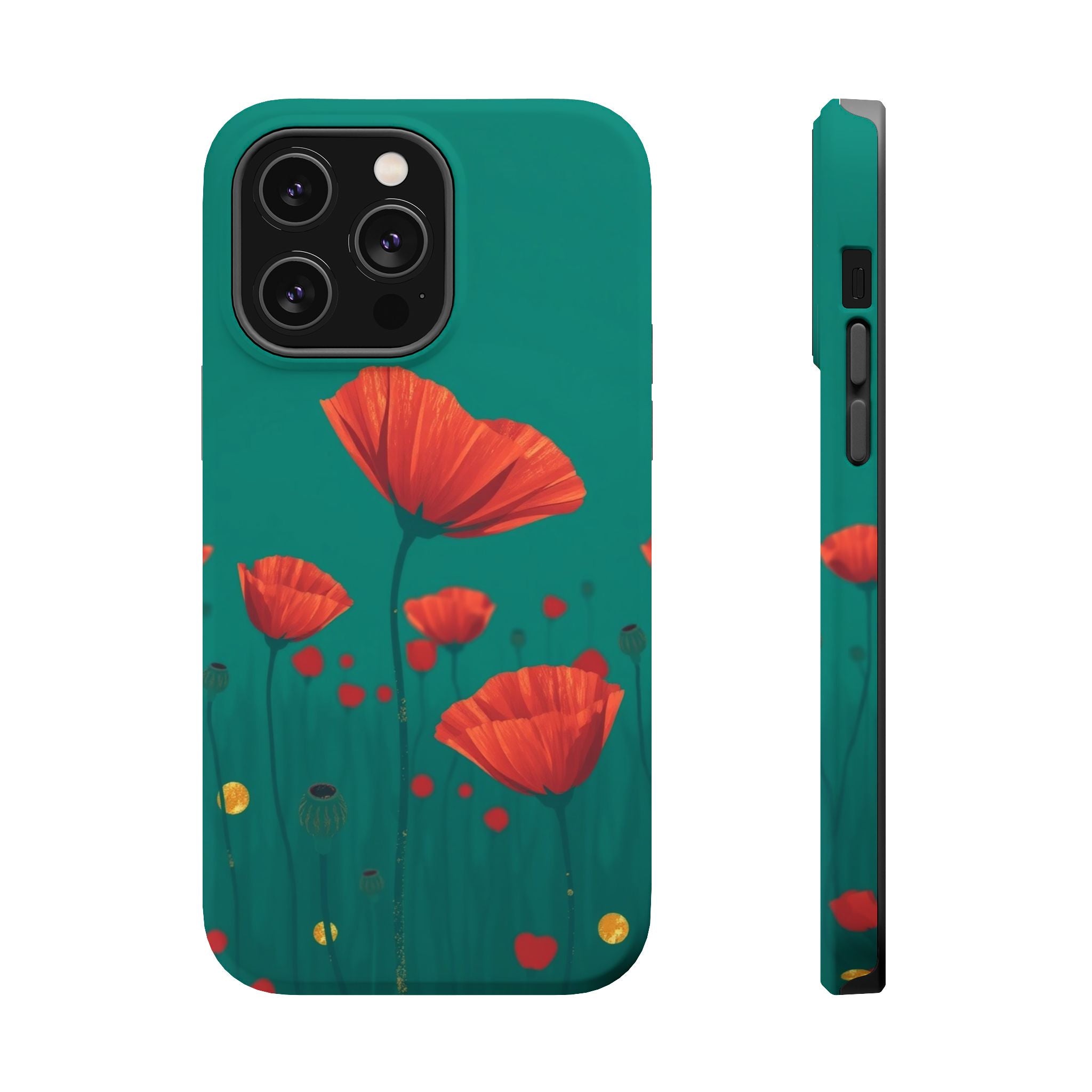 iPhone Earthy Poppy Field Design Bold Modern Everyday Snap Case · iPhone Case