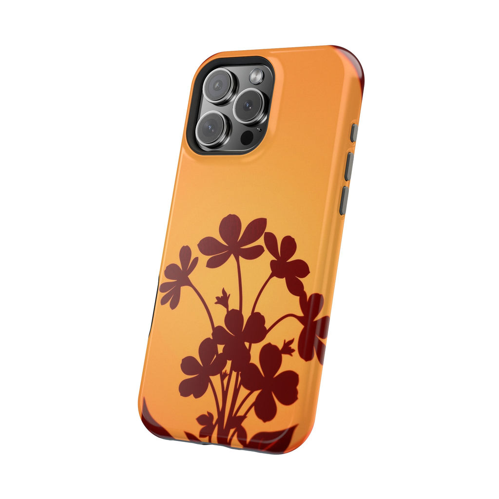 iPhone Floral Silhouette Electric Art Slim Everyday Designer Case · iPhone Case