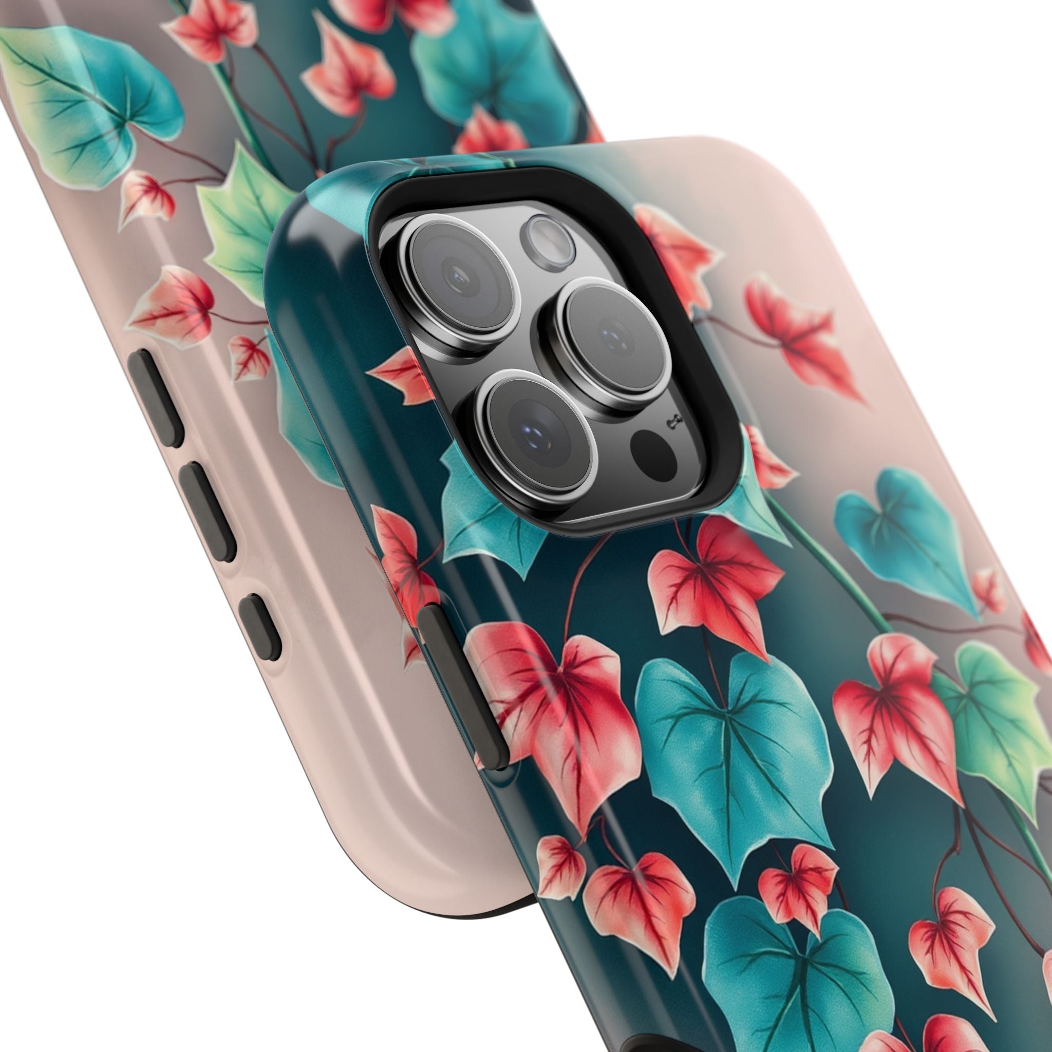 iPhone Art Nouveau Vine Teal And Coral Slim Snap Case · iPhone Case