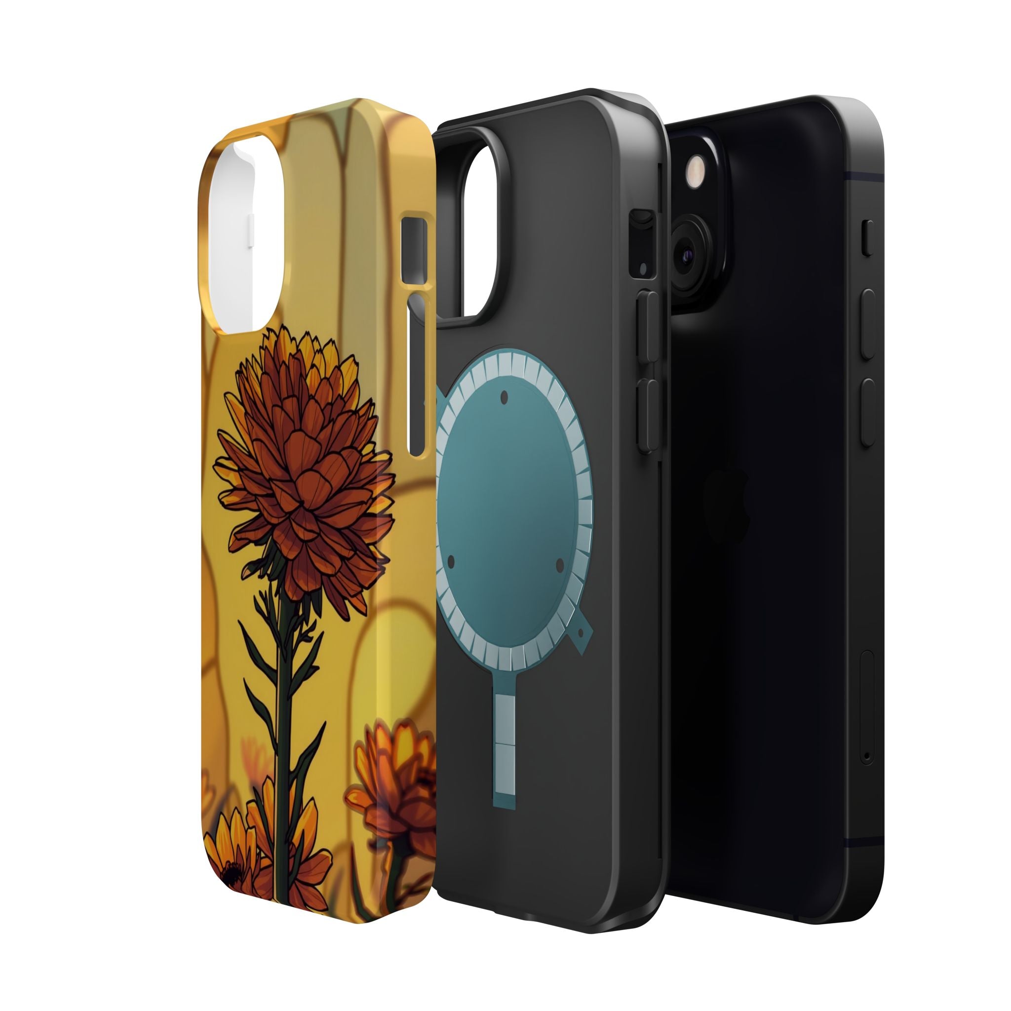 iPhone Sunset Amber And Peach Ranunculus Stack Soft iPhone Finish · iPhone Case