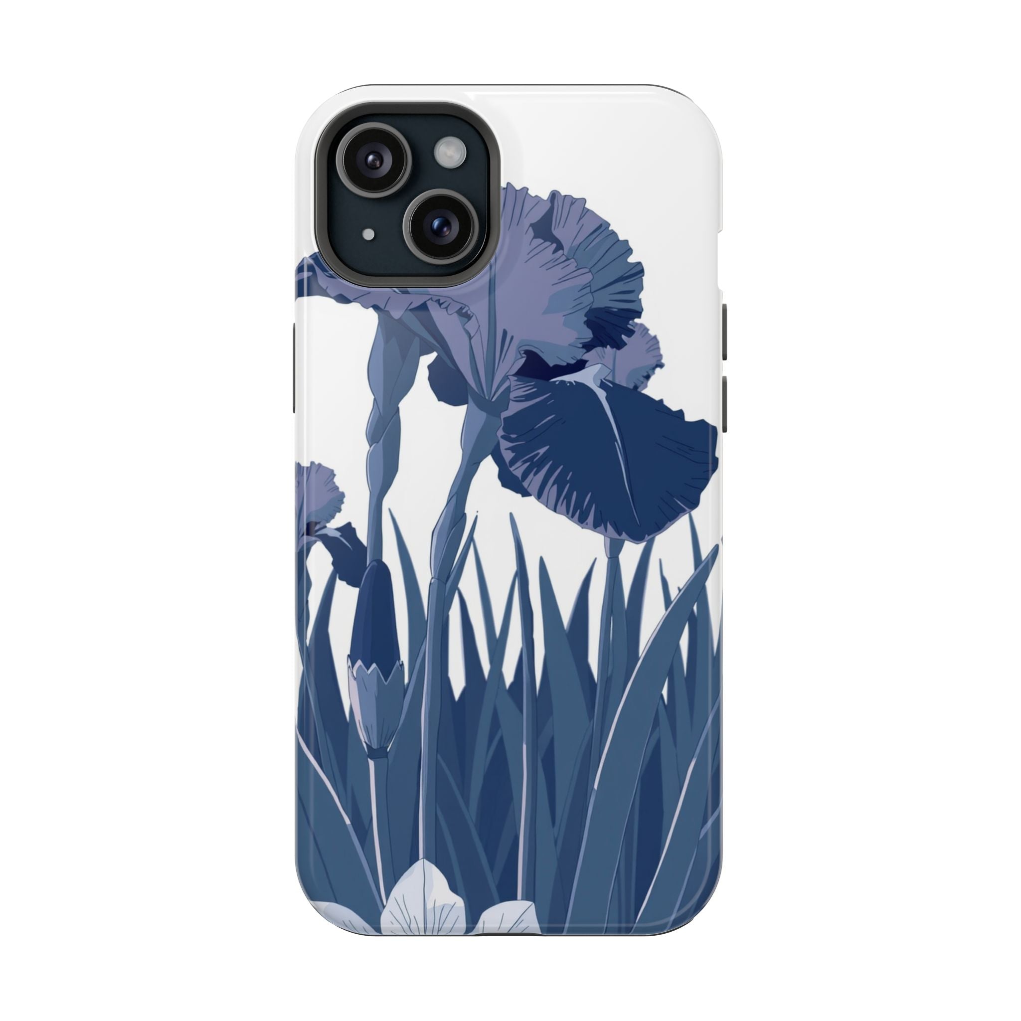 iPhone Midnight Blue And Silver Iris Garden Slim Everyday Designer Case · iPhone