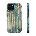 iPhone Mint And Blush Bamboo Grove Bold Modern Everyday Snap Case · iPhone Case