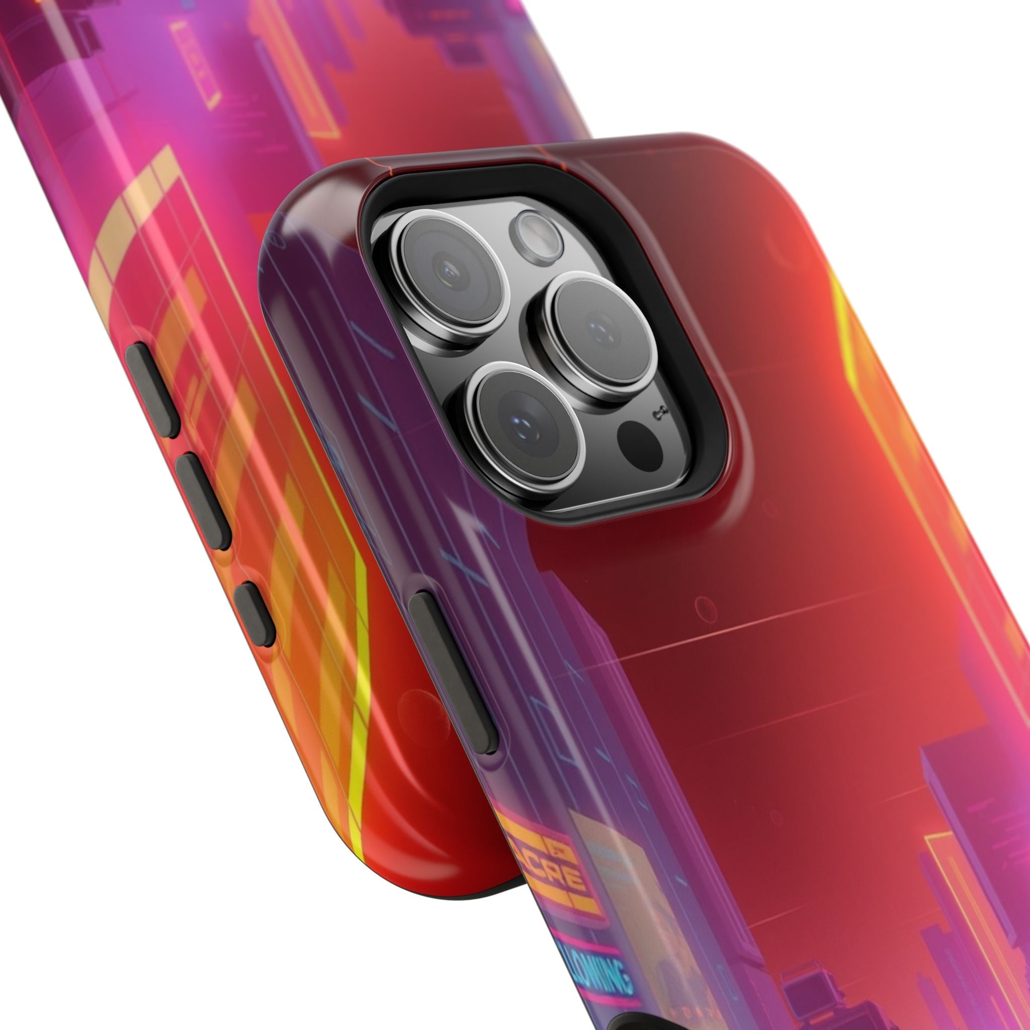 iPhone Dreamy 80s Grid Synthwave Design Slim Everyday Designer Case · iPhone Cas