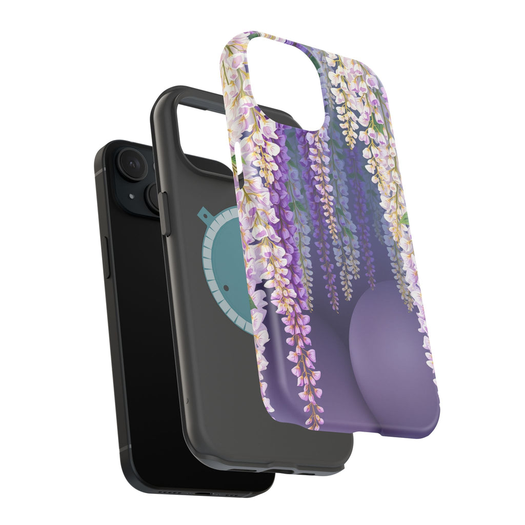 iPhone Mint And Blush Wisteria Cascade Slim Everyday Designer Case · iPhone Case